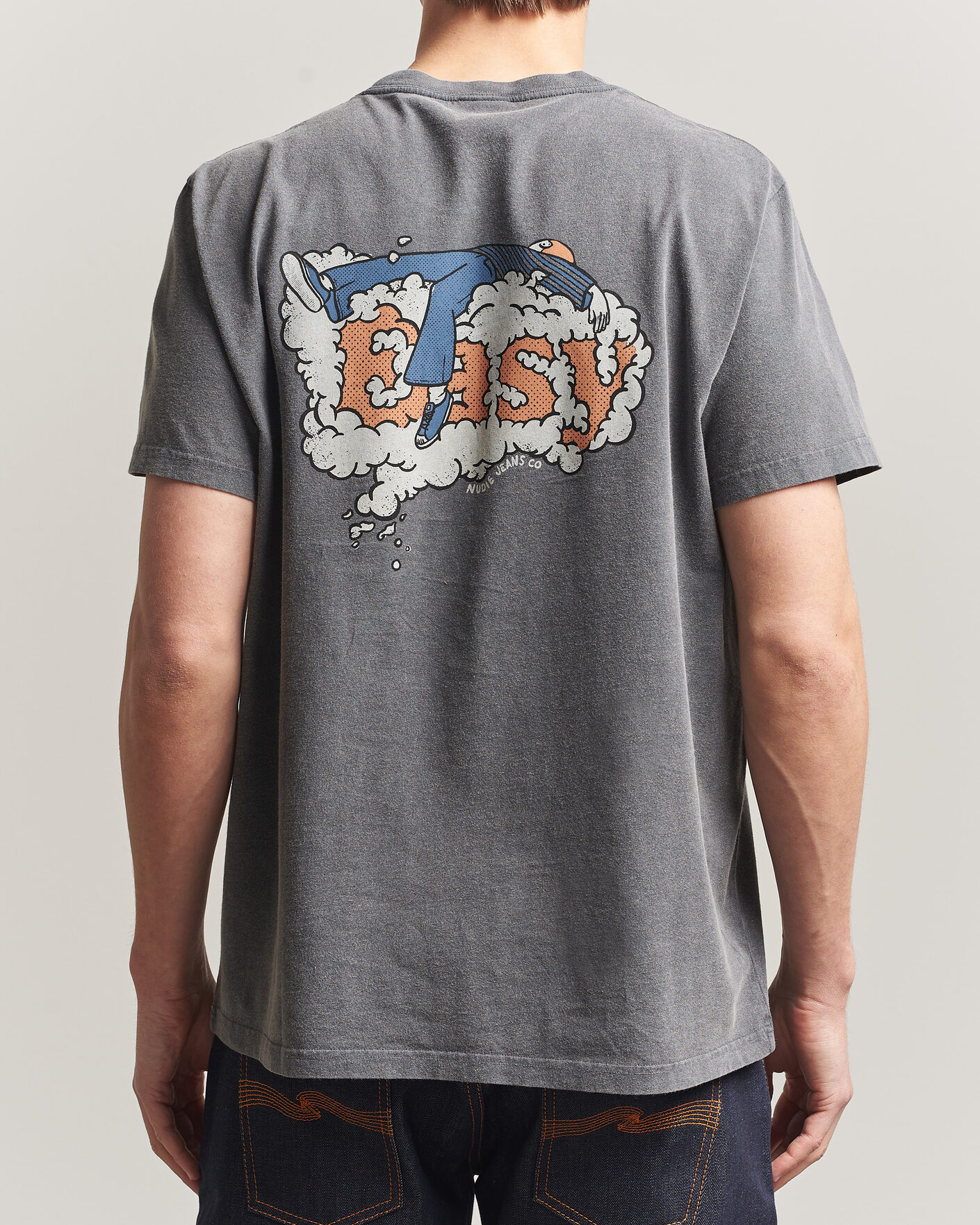 Mies | T-paidat | Nudie Jeans | Roy Easy Cloud T-Shirt Antracite