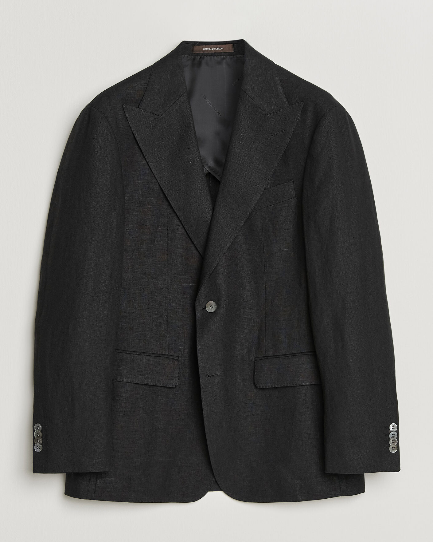 Mies | Pikkutakit | Oscar Jacobson | Rufus Soft Linen Blazer Black