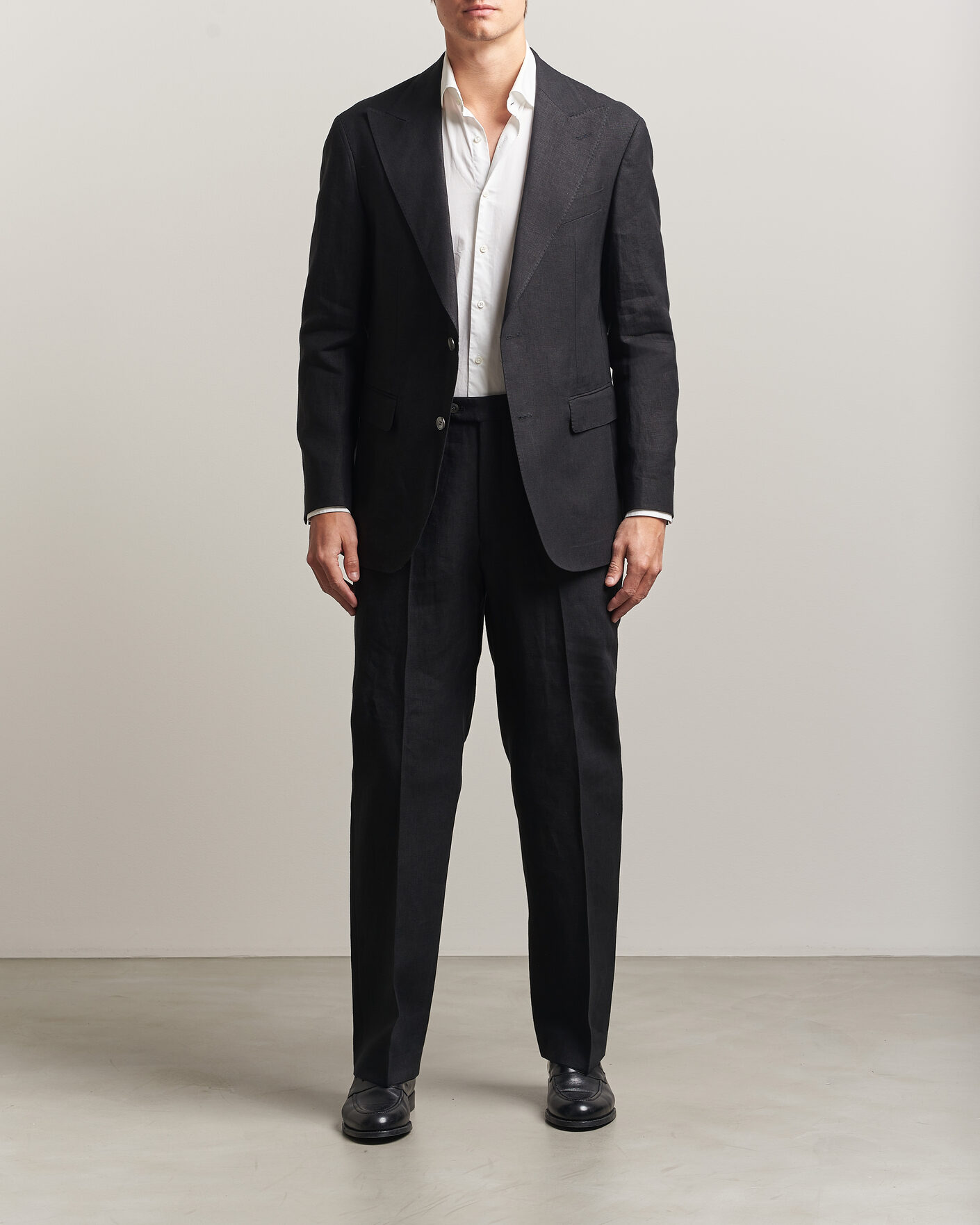 Mies | Pikkutakit | Oscar Jacobson | Rufus Soft Linen Blazer Black