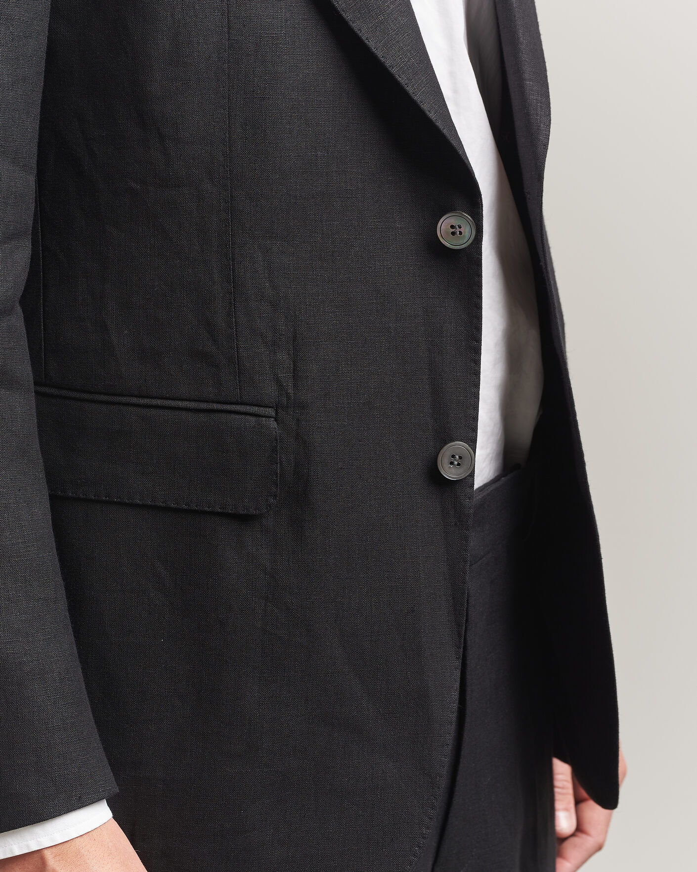 Mies | Pikkutakit | Oscar Jacobson | Rufus Soft Linen Blazer Black