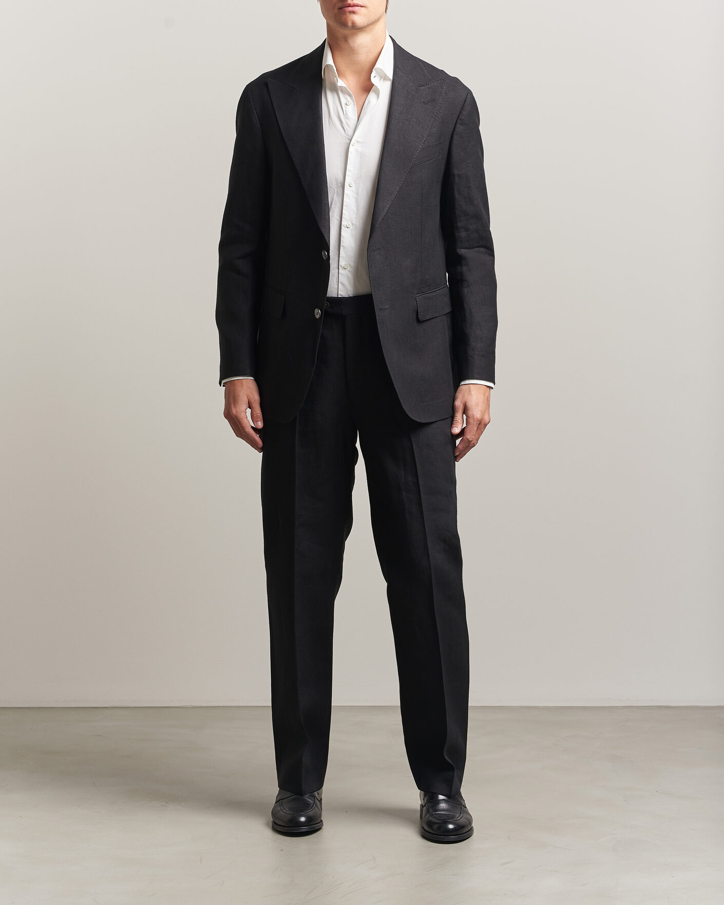 Mies | Housut | Oscar Jacobson | Dell S Linen Trousers Black