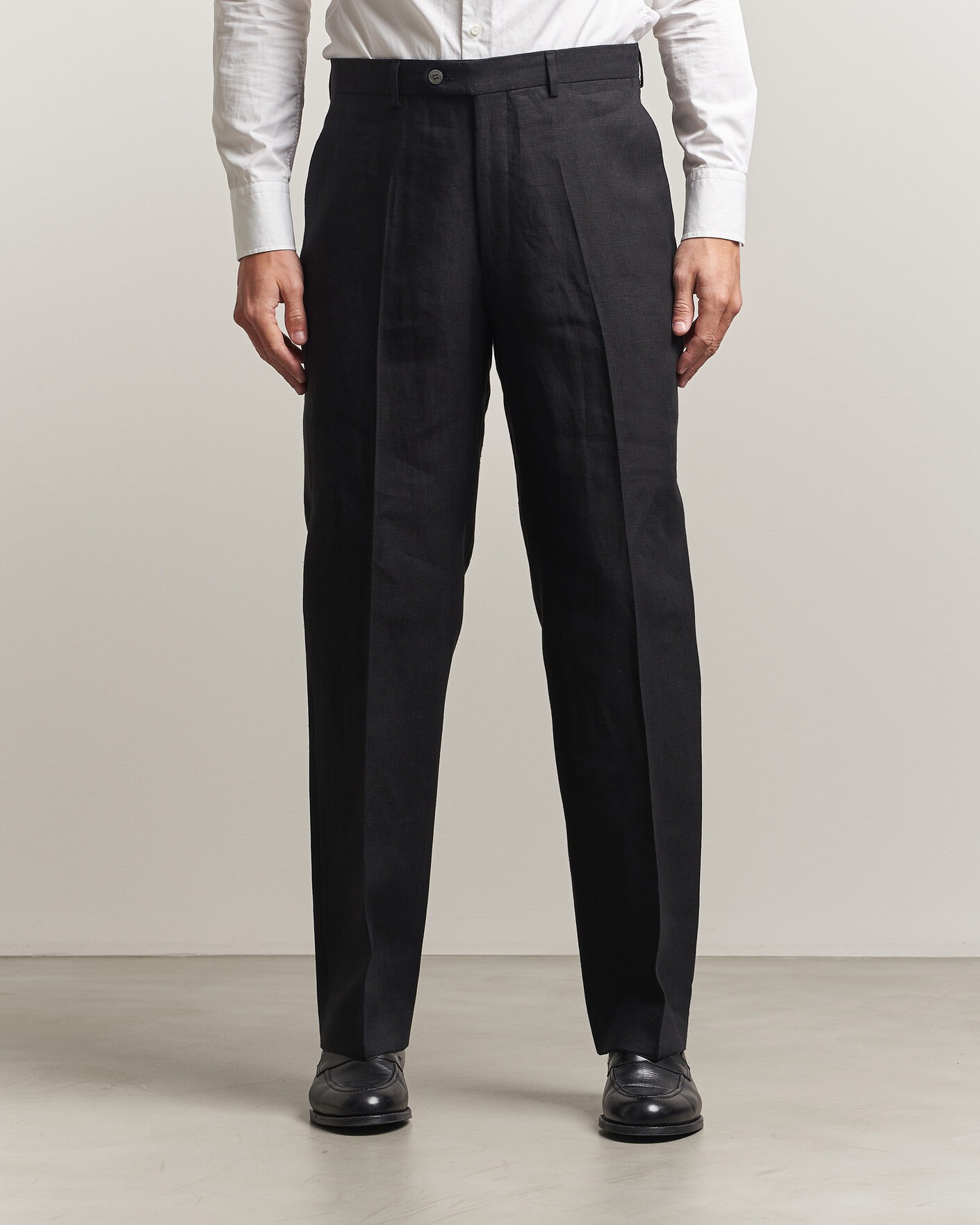 Mies | Housut | Oscar Jacobson | Dell S Linen Trousers Black