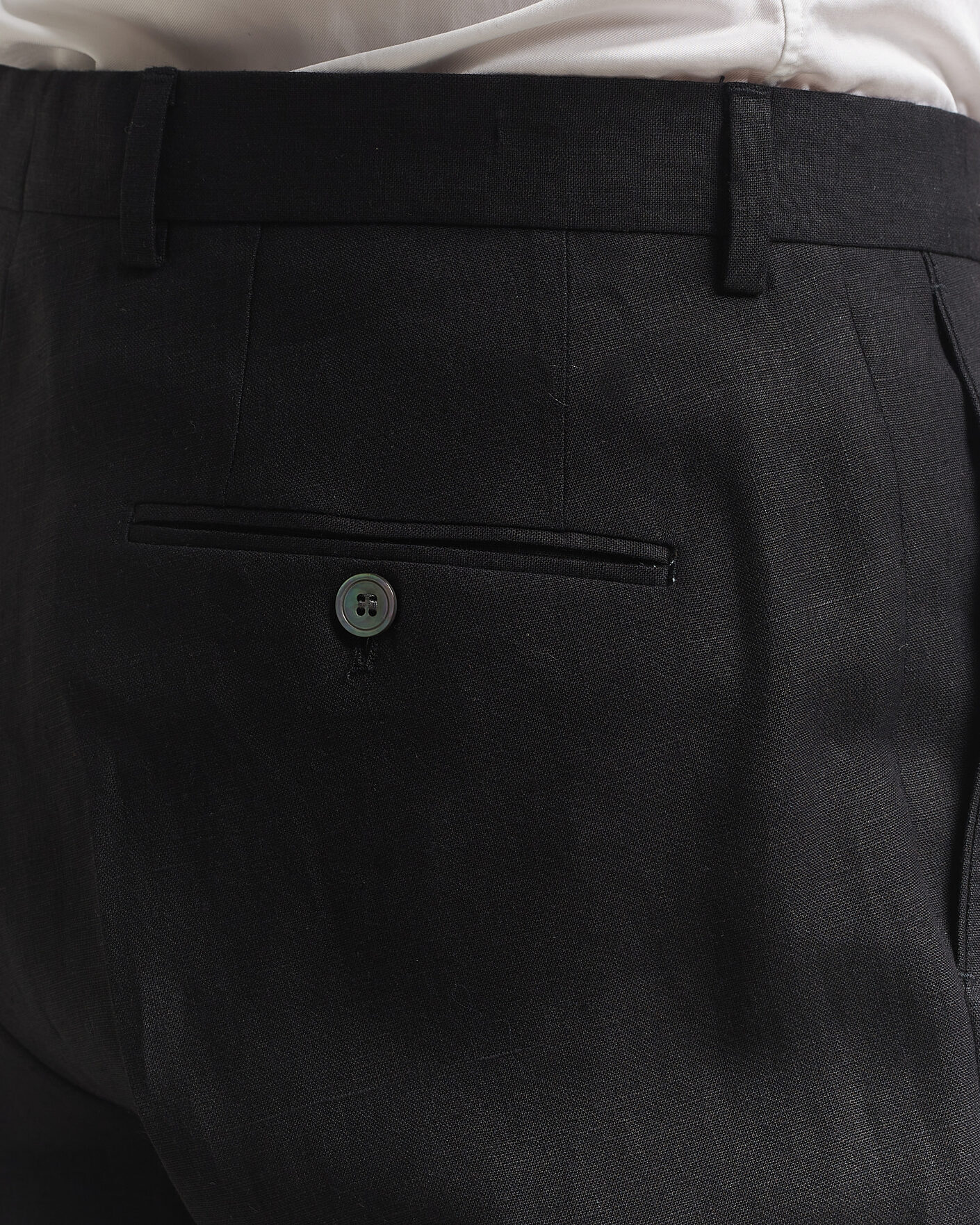 Mies | Housut | Oscar Jacobson | Dell S Linen Trousers Black