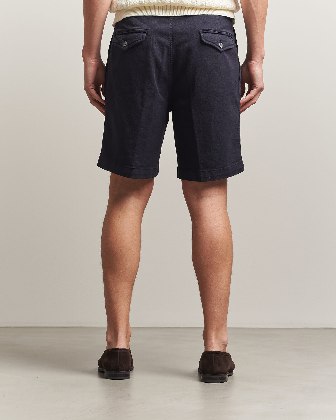 Mies | Shortsit | Oscar Jacobson | Tanker Pleat Shorts Navy