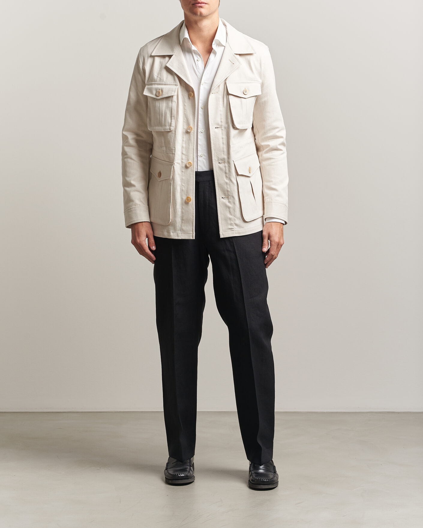 Mies | Takit | Oscar Jacobson | Sirolo Shirt Jacket Off White