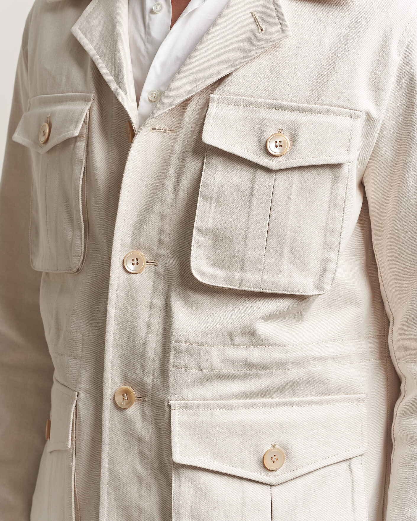 Mies | Takit | Oscar Jacobson | Sirolo Shirt Jacket Off White