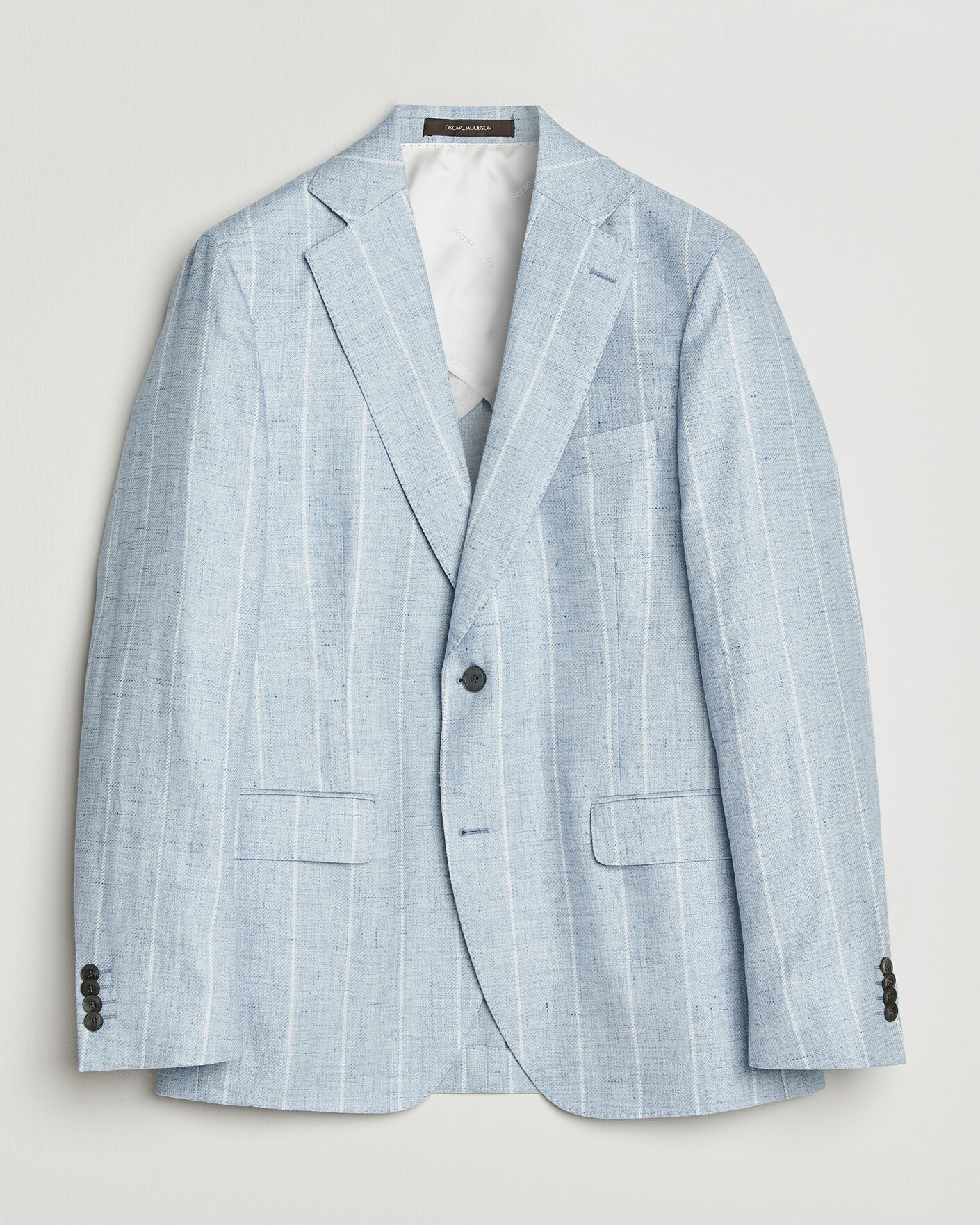 Mies | Pikkutakit | Oscar Jacobson | Ferry Soft Linen/Cotton Blazer Light Blue