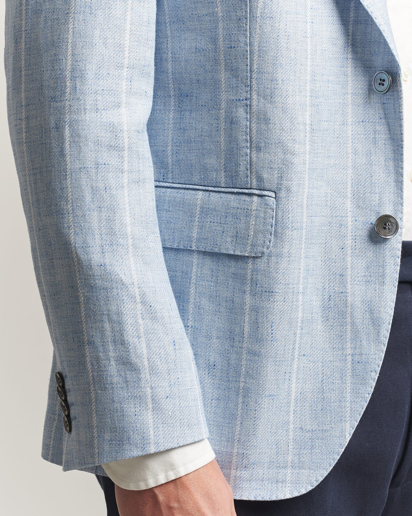 Mies | Pikkutakit | Oscar Jacobson | Ferry Soft Linen/Cotton Blazer Light Blue
