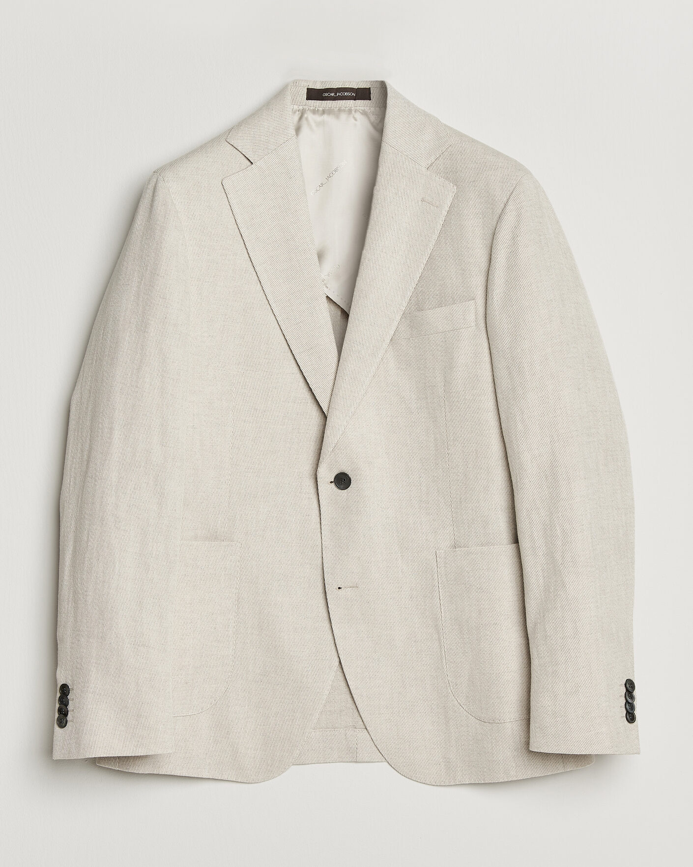 Mies | Pikkutakit | Oscar Jacobson | Ferry Patch Cotton/Linen Blazer Off White