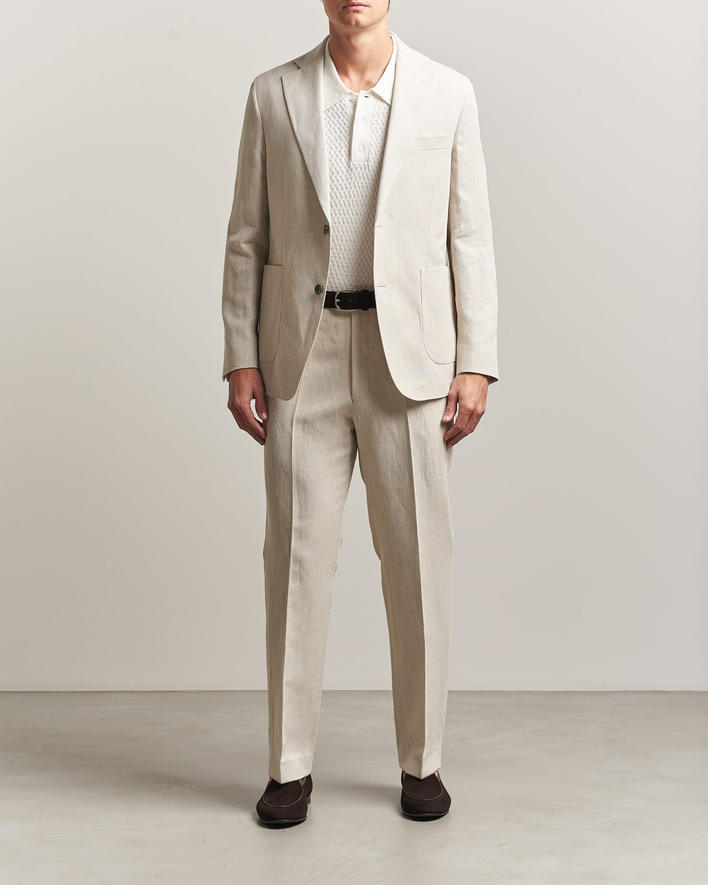 Mies | Pikkutakit | Oscar Jacobson | Ferry Patch Cotton/Linen Blazer Off White