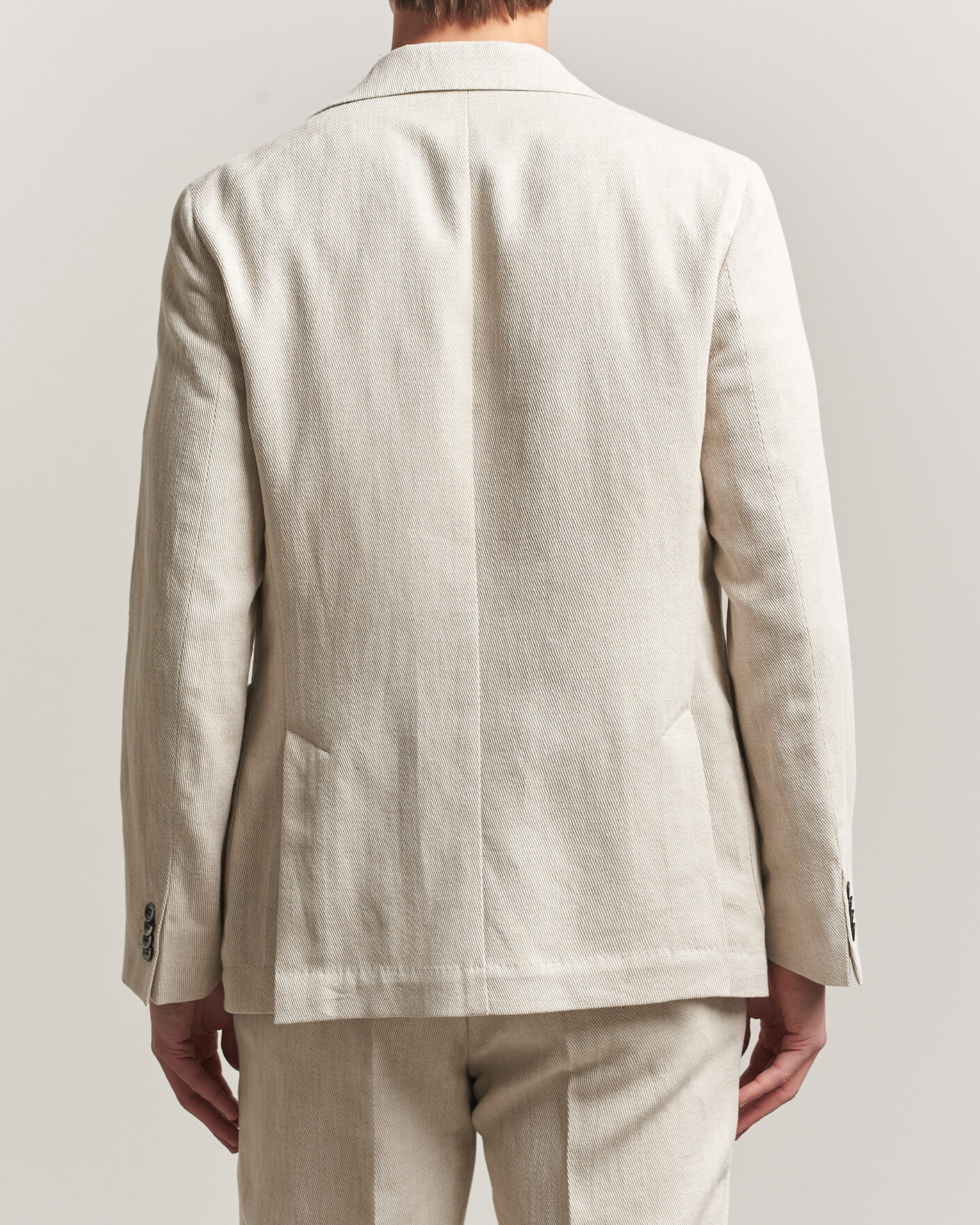 Mies | Pikkutakit | Oscar Jacobson | Ferry Patch Cotton/Linen Blazer Off White