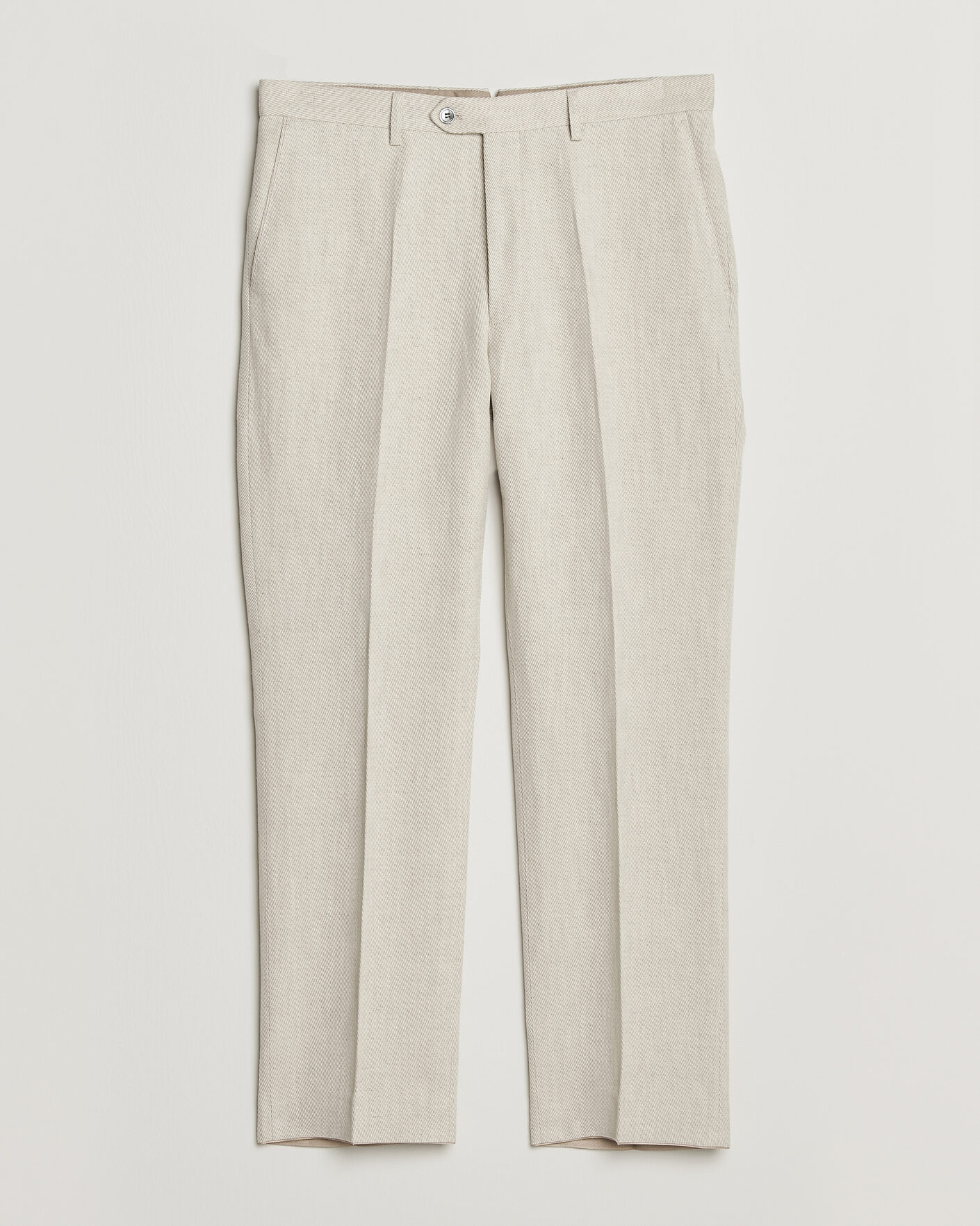 Mies | Housut | Oscar Jacobson | Dell Cotton/Linen Trousers Off White