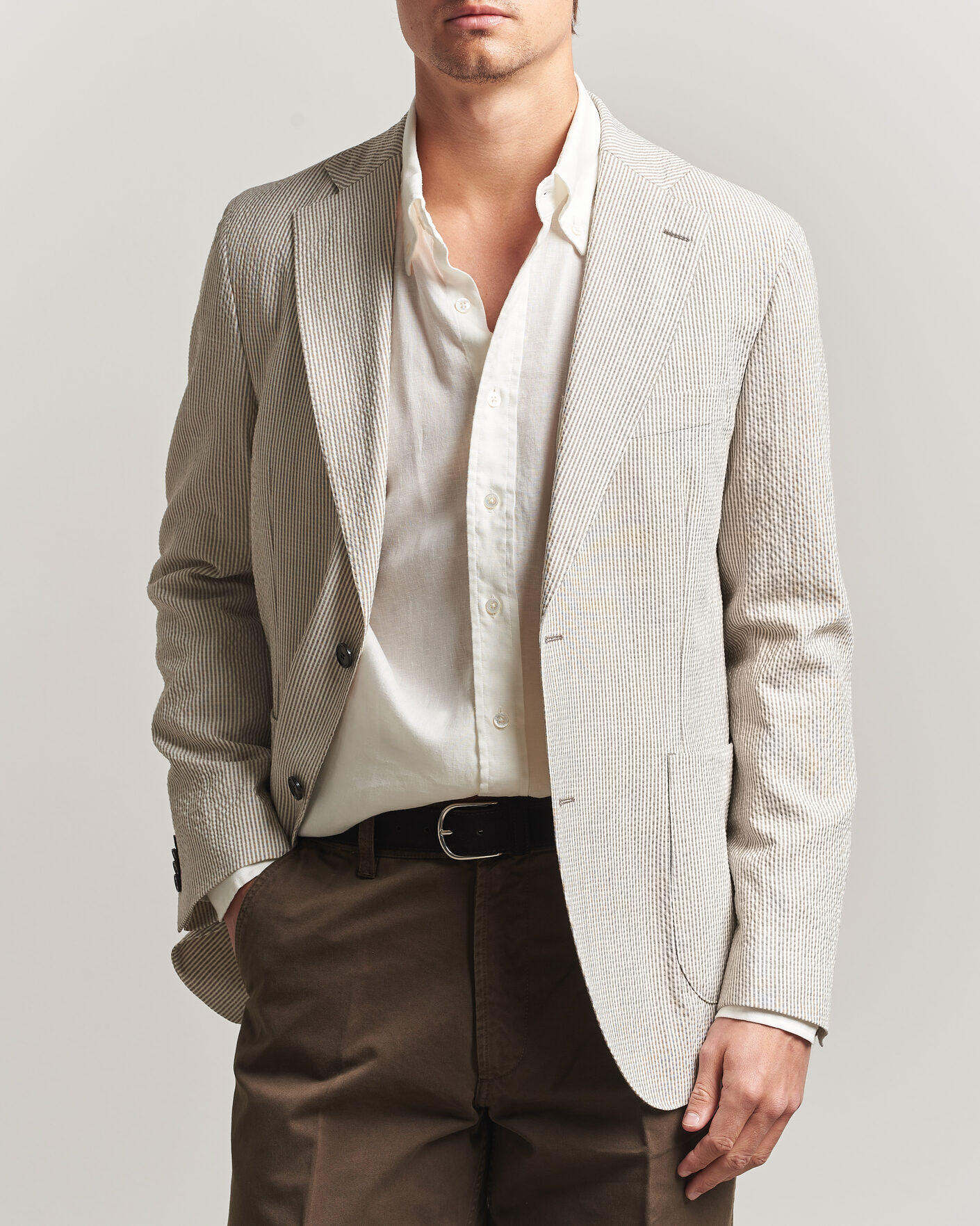 Mies | Pikkutakit | Oscar Jacobson | Ferry Patch Soft Blazer Brindle Beige