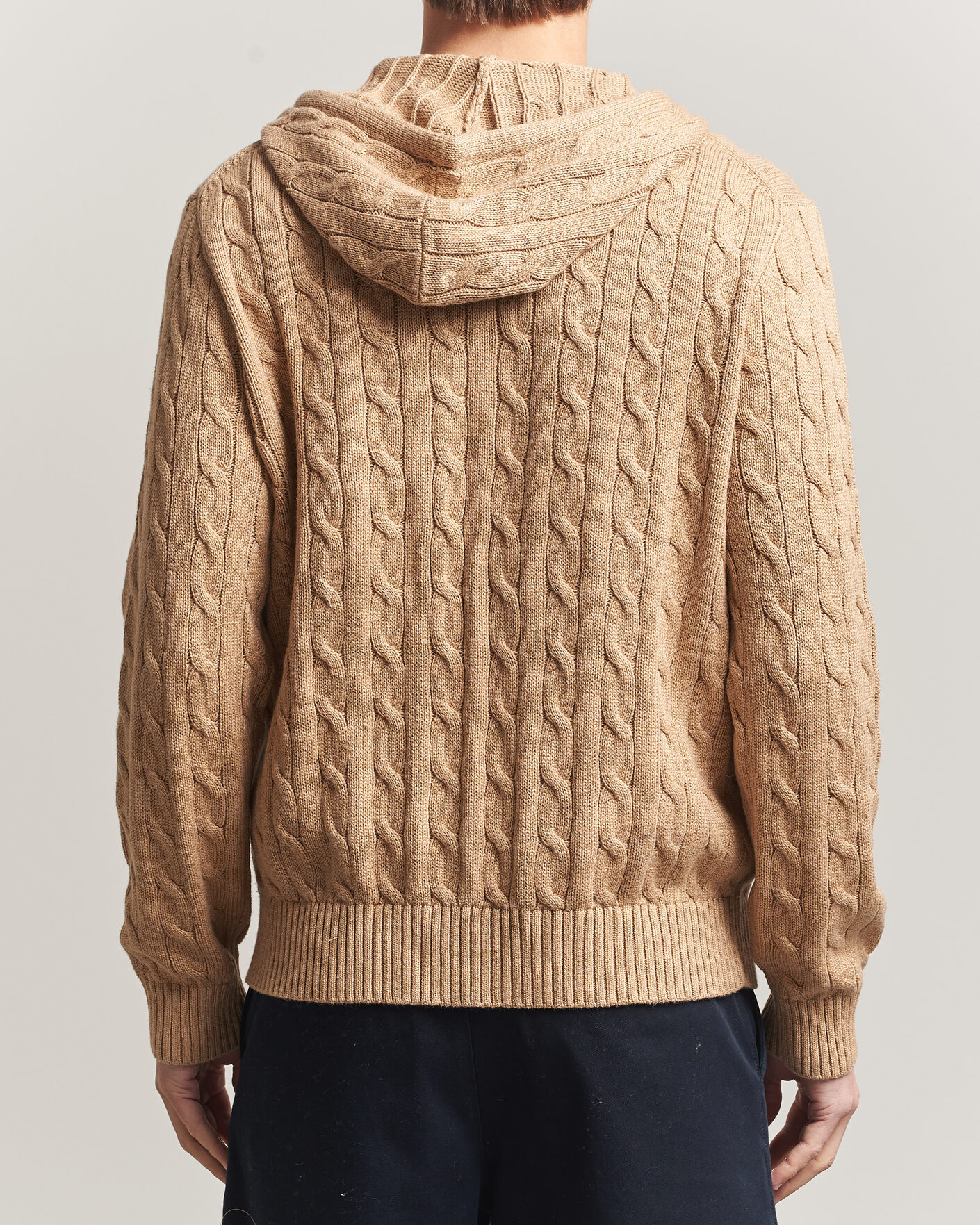 Mies | Puserot | Polo Ralph Lauren | Knitted Full Zip Sweater Camel Melange