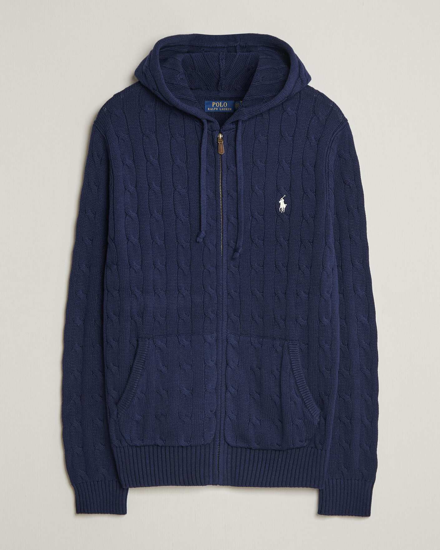 Mies | Puserot | Polo Ralph Lauren | Knitted Full Zip Sweater Bright Navy