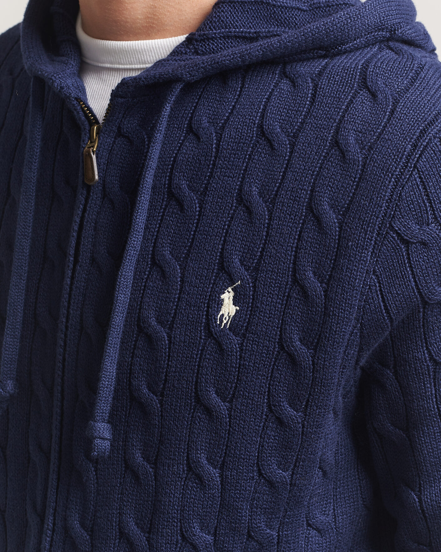 Mies | Puserot | Polo Ralph Lauren | Knitted Full Zip Sweater Bright Navy