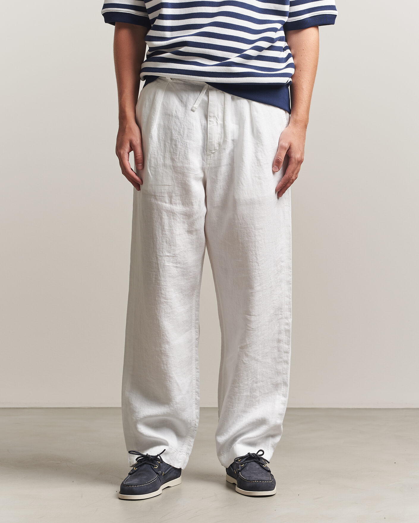 Mies | Housut | Polo Ralph Lauren | Easy Fit Pleated Trousers Ceramic White