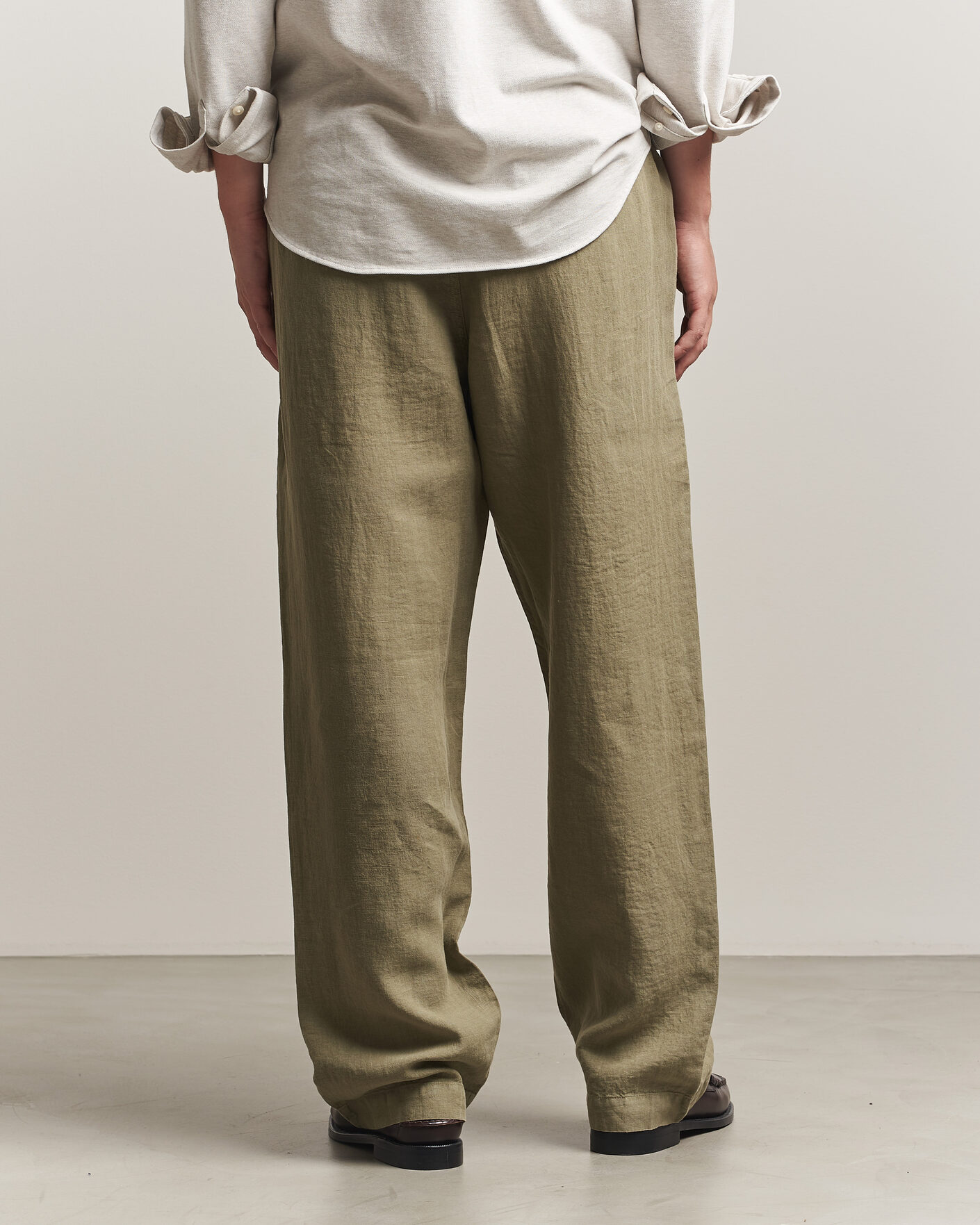 Mies | Housut | Polo Ralph Lauren | Easy Fit Pleated Trousers Sage Green