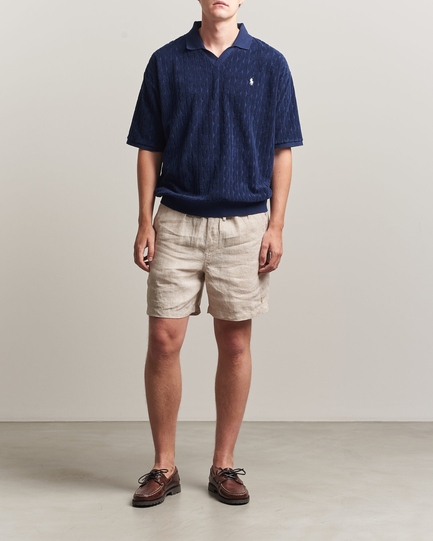 Mies | Shortsit | Polo Ralph Lauren | Woven Linen Shorts Coastal Beige White