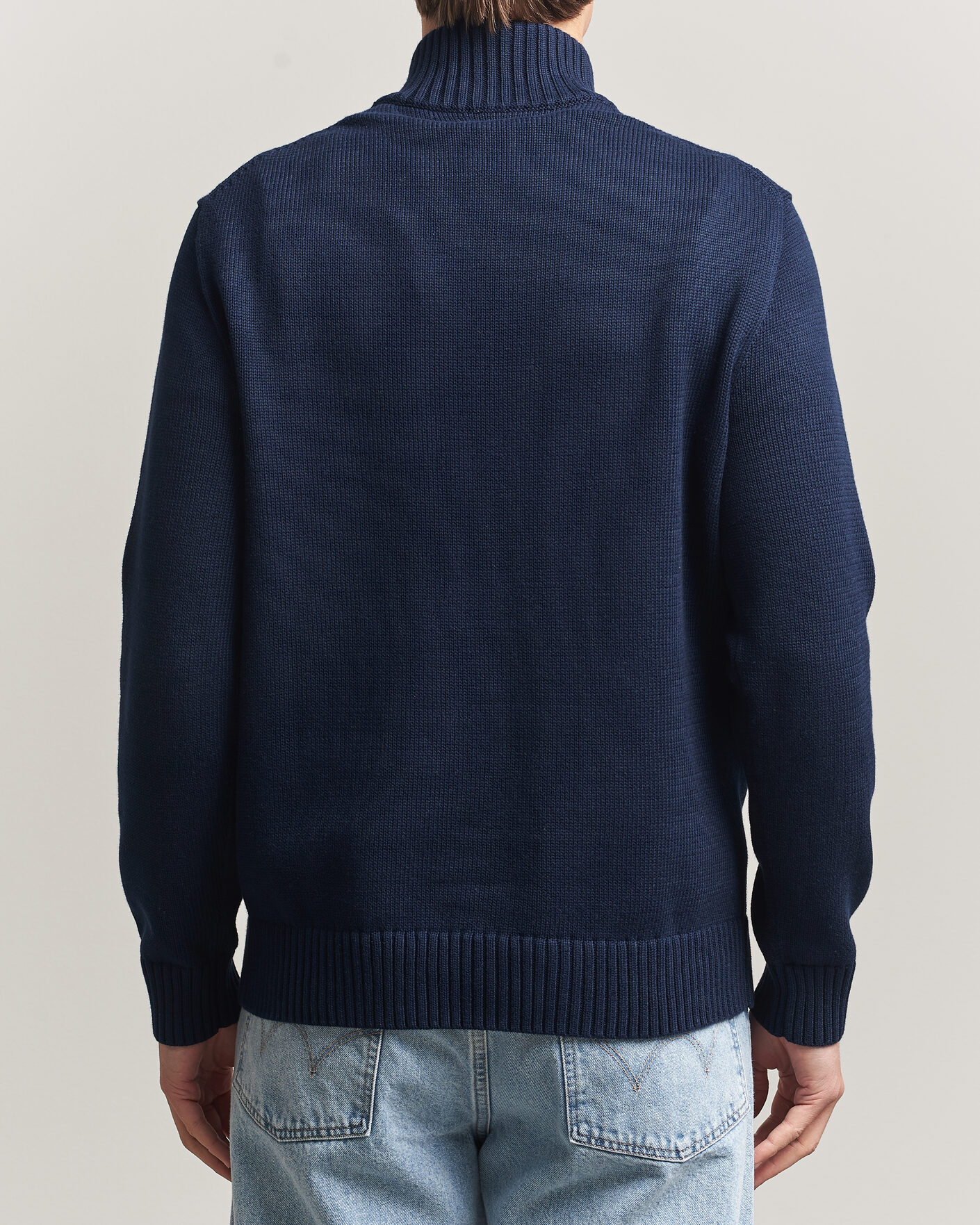 Mies | Puserot | Polo Ralph Lauren | Cotton Crew Neck Half-Zip Hunter Navy