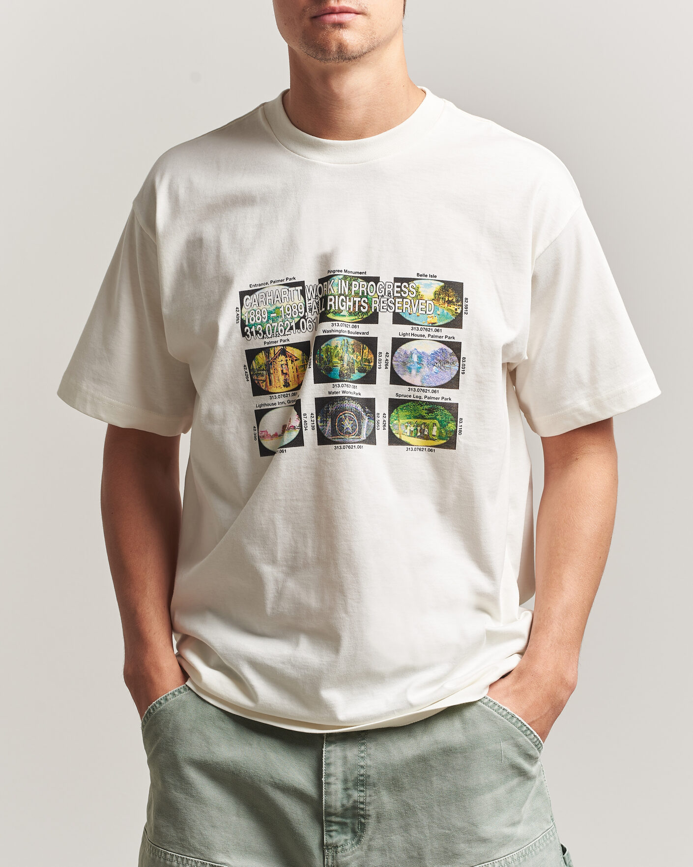 Mies | T-paidat | Carhartt WIP | Coordinates Printed T-Shirt Wax
