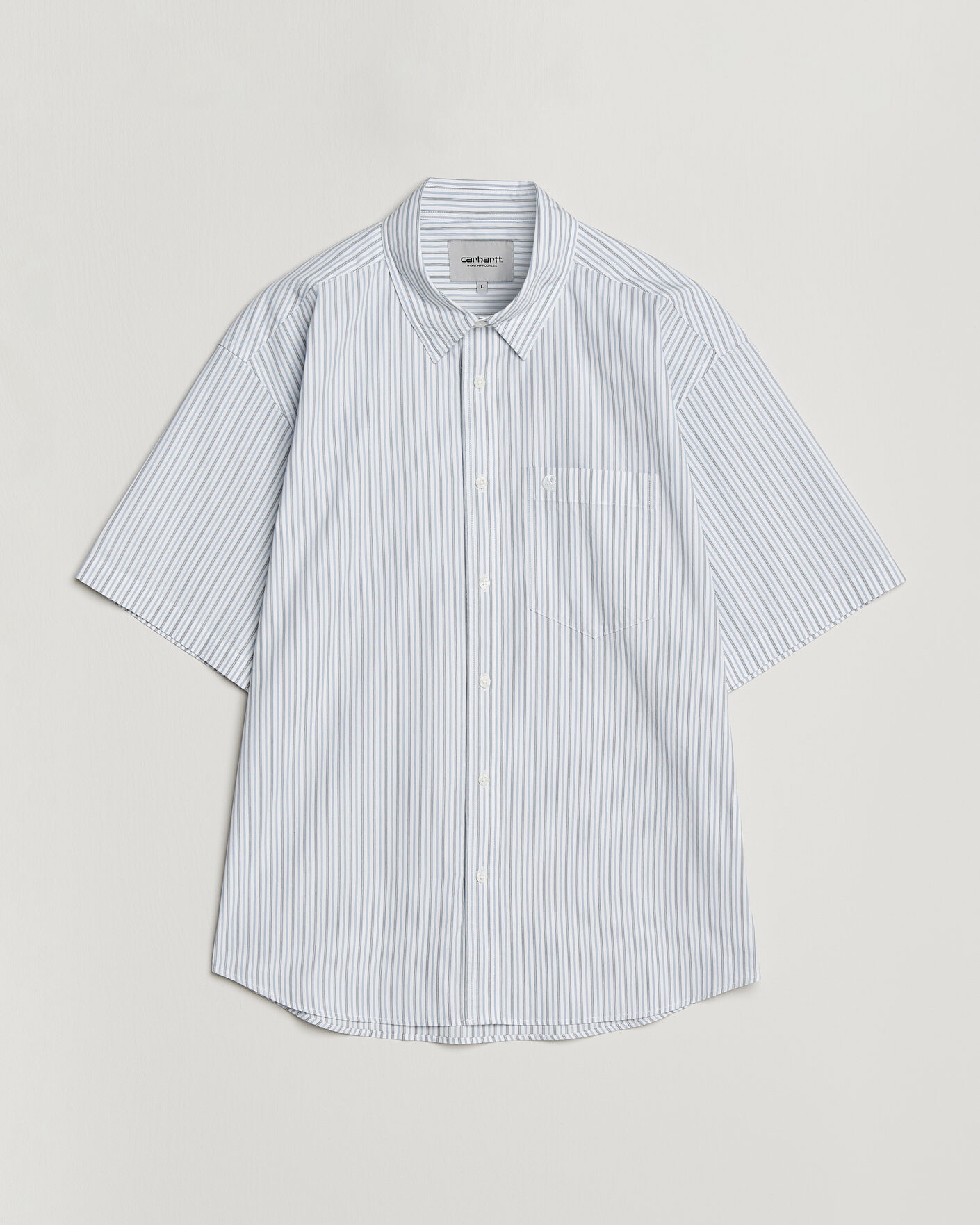 Mies | Kauluspaidat | Carhartt WIP | Short Sleeve Keene Cotton/Poplin Shirt White
