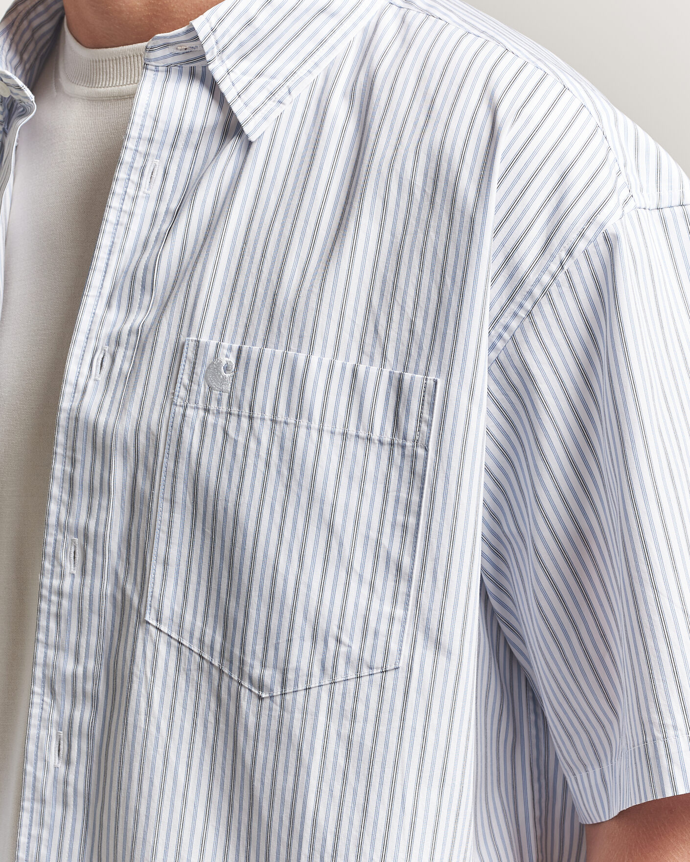 Mies | Kauluspaidat | Carhartt WIP | Short Sleeve Keene Cotton/Poplin Shirt White