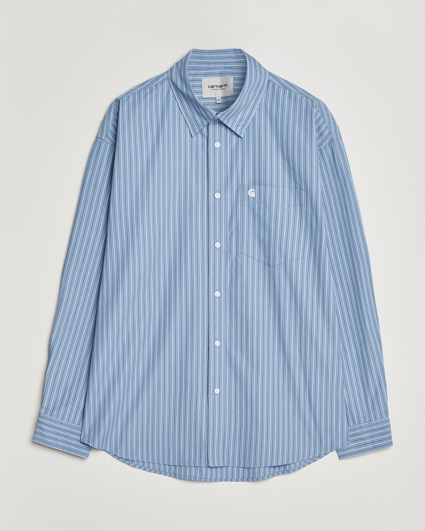 Mies | Kauluspaidat | Carhartt WIP | Keen Striped Cotton Poplin Shirt Curacao