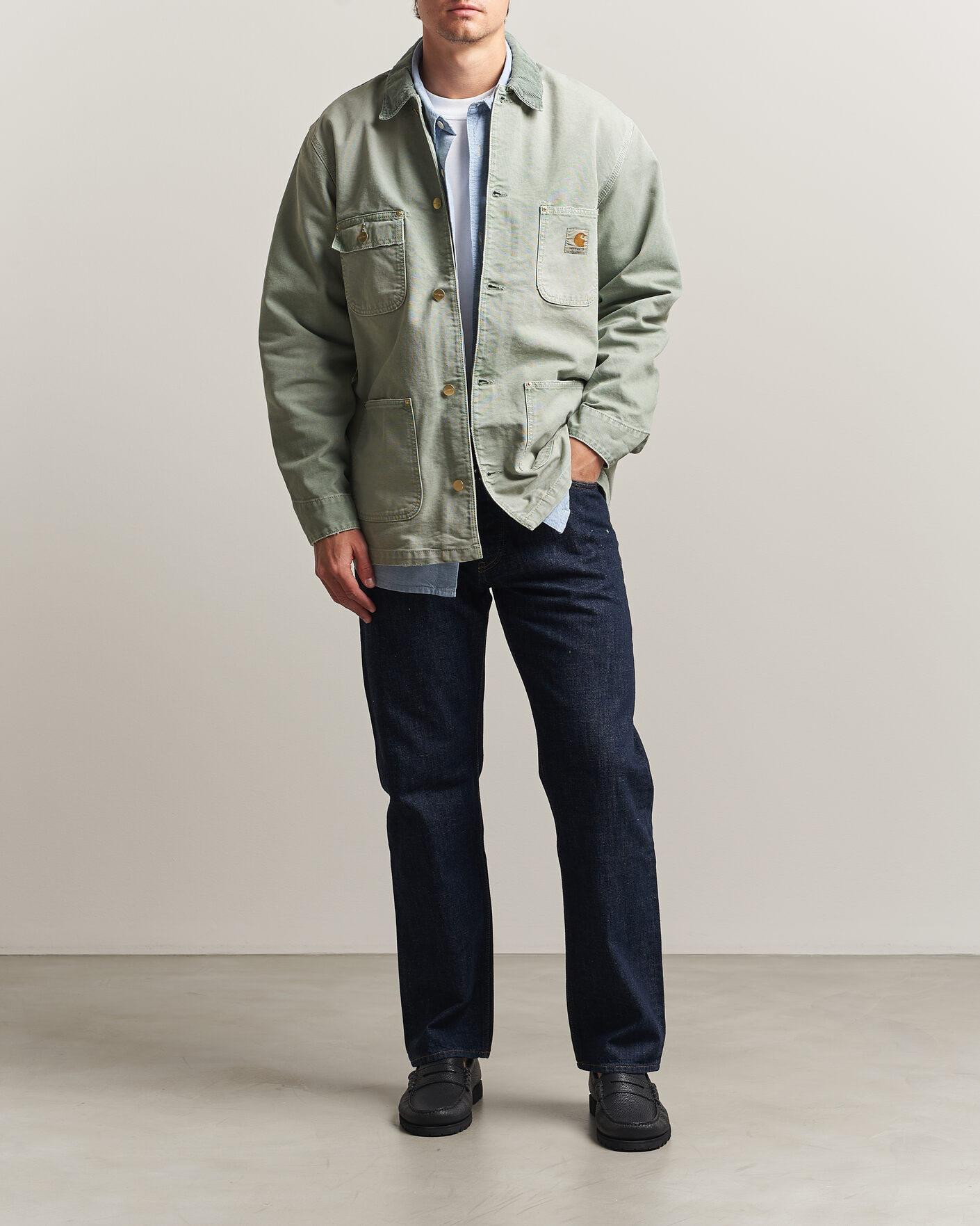 Mies | Takit | Carhartt WIP | OG Dearborn Canvas Chore Coat Shady Green