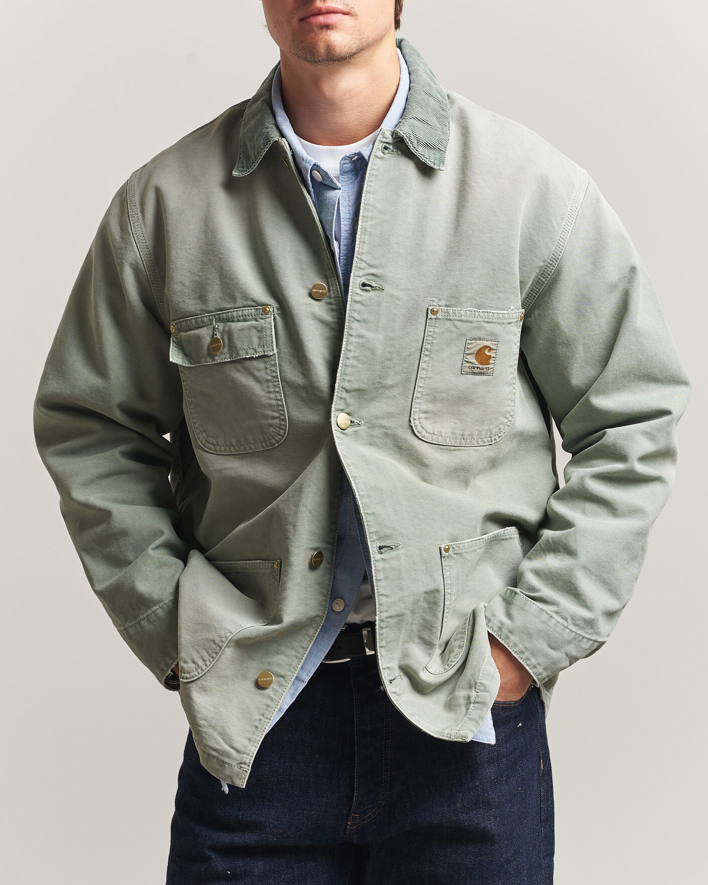 Mies | Takit | Carhartt WIP | OG Dearborn Canvas Chore Coat Shady Green