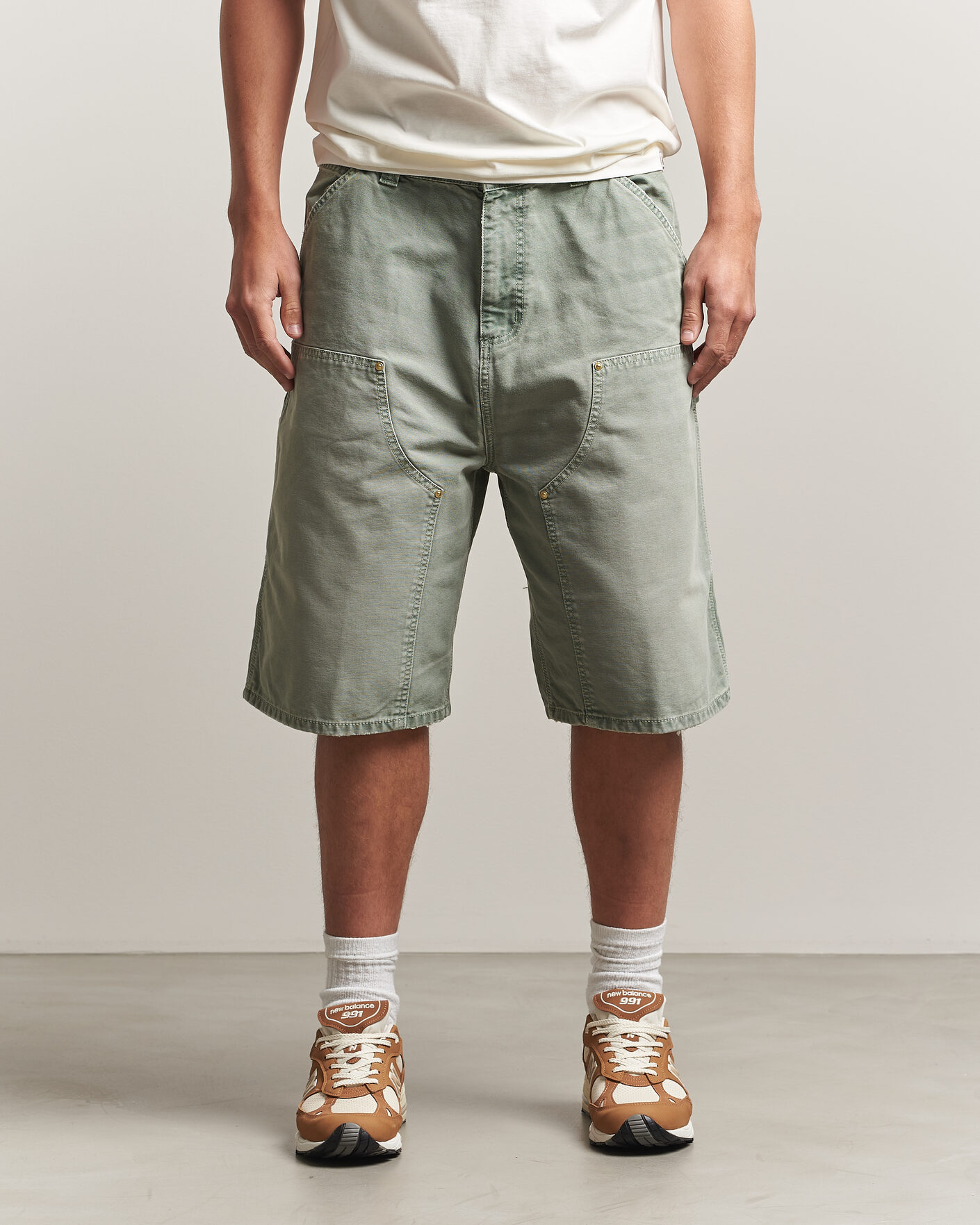 Mies | Shortsit | Carhartt WIP | OG Dearborn Canvas Double Knee Shorts Shady Green