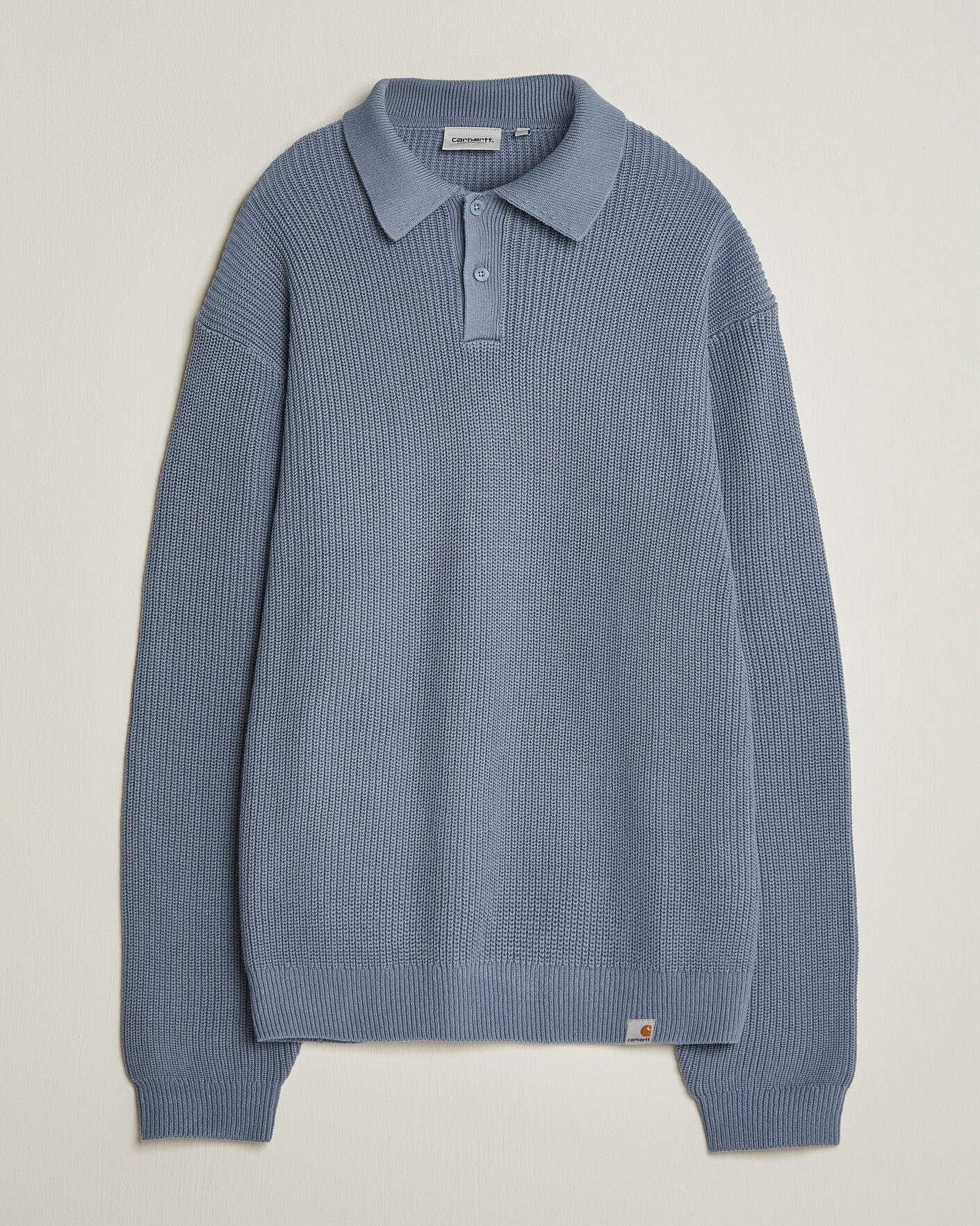 Mies | Puserot | Carhartt WIP | Miles Knitted Cotton Polo Shad Blue
