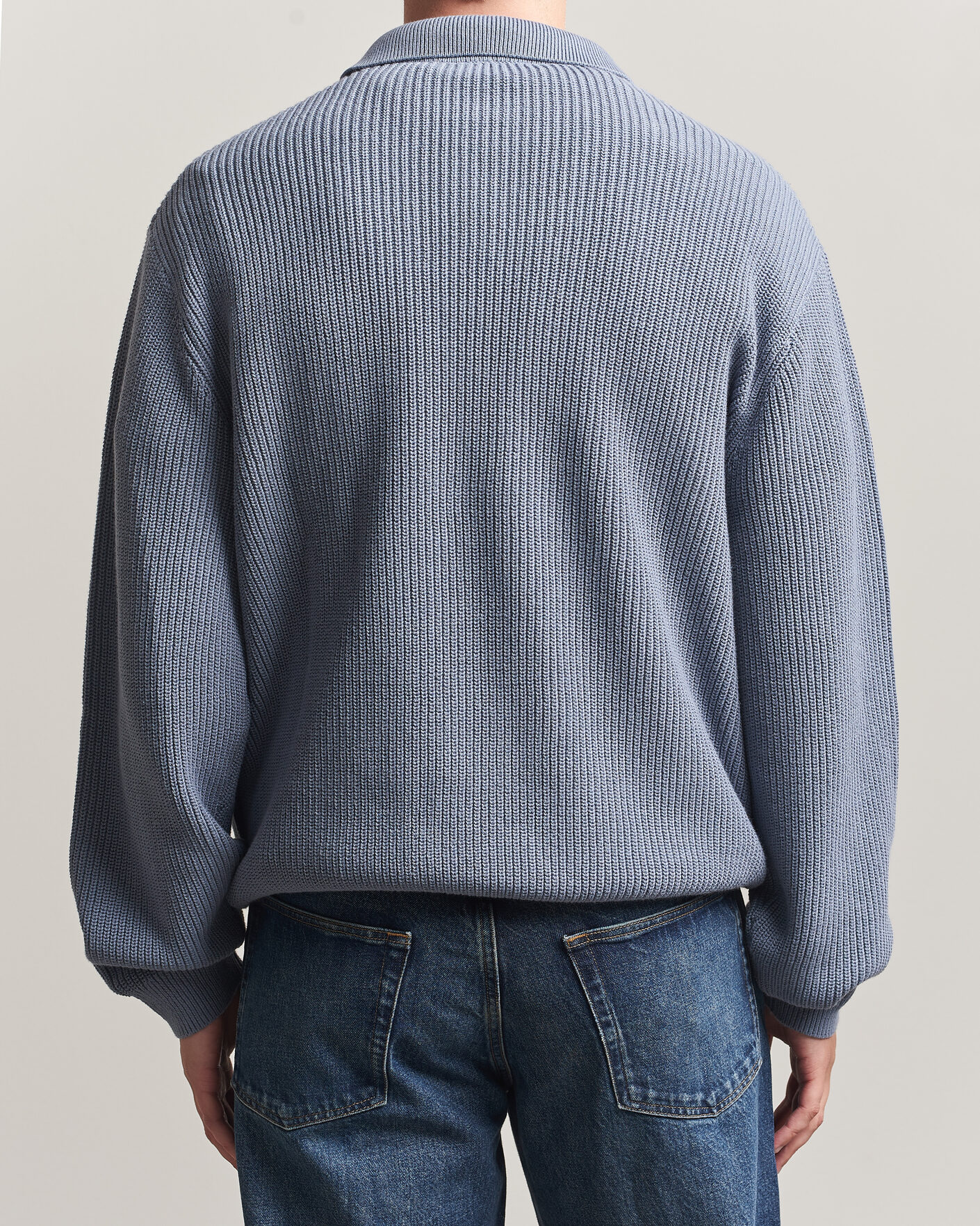 Mies | Puserot | Carhartt WIP | Miles Knitted Cotton Polo Shad Blue