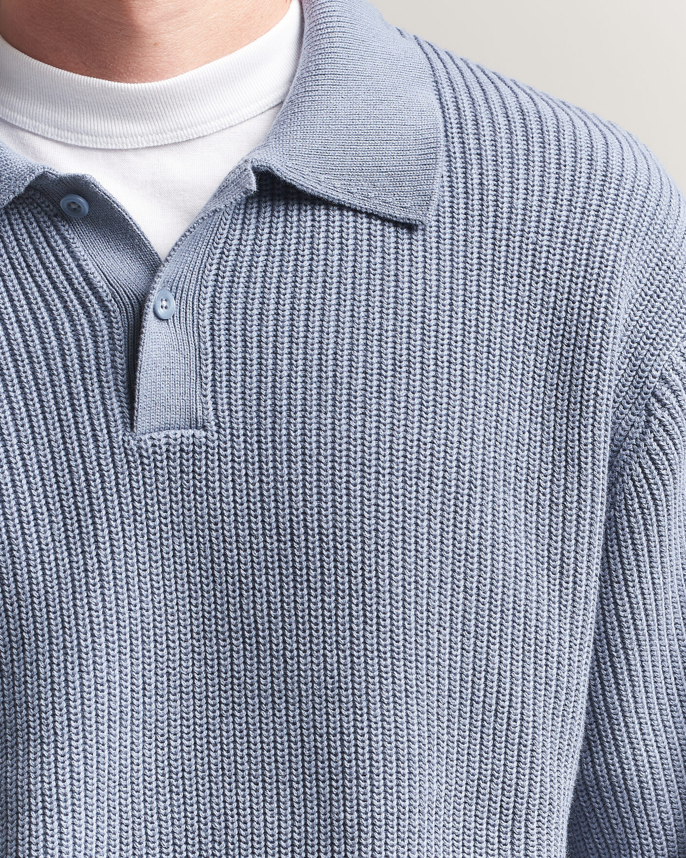 Mies | Puserot | Carhartt WIP | Miles Knitted Cotton Polo Shad Blue