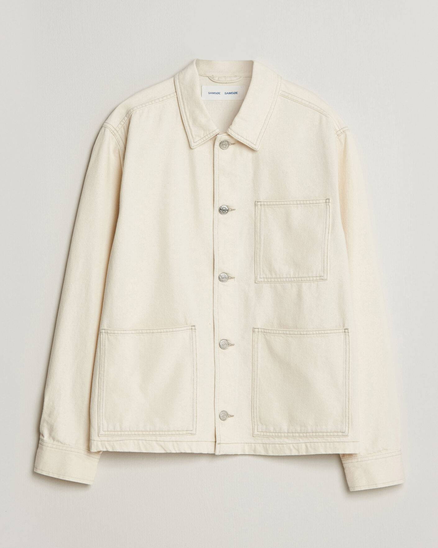 Mies | Kauluspaidat | Samsøe Samsøe | Chore Denim Overshirt Soft Natural