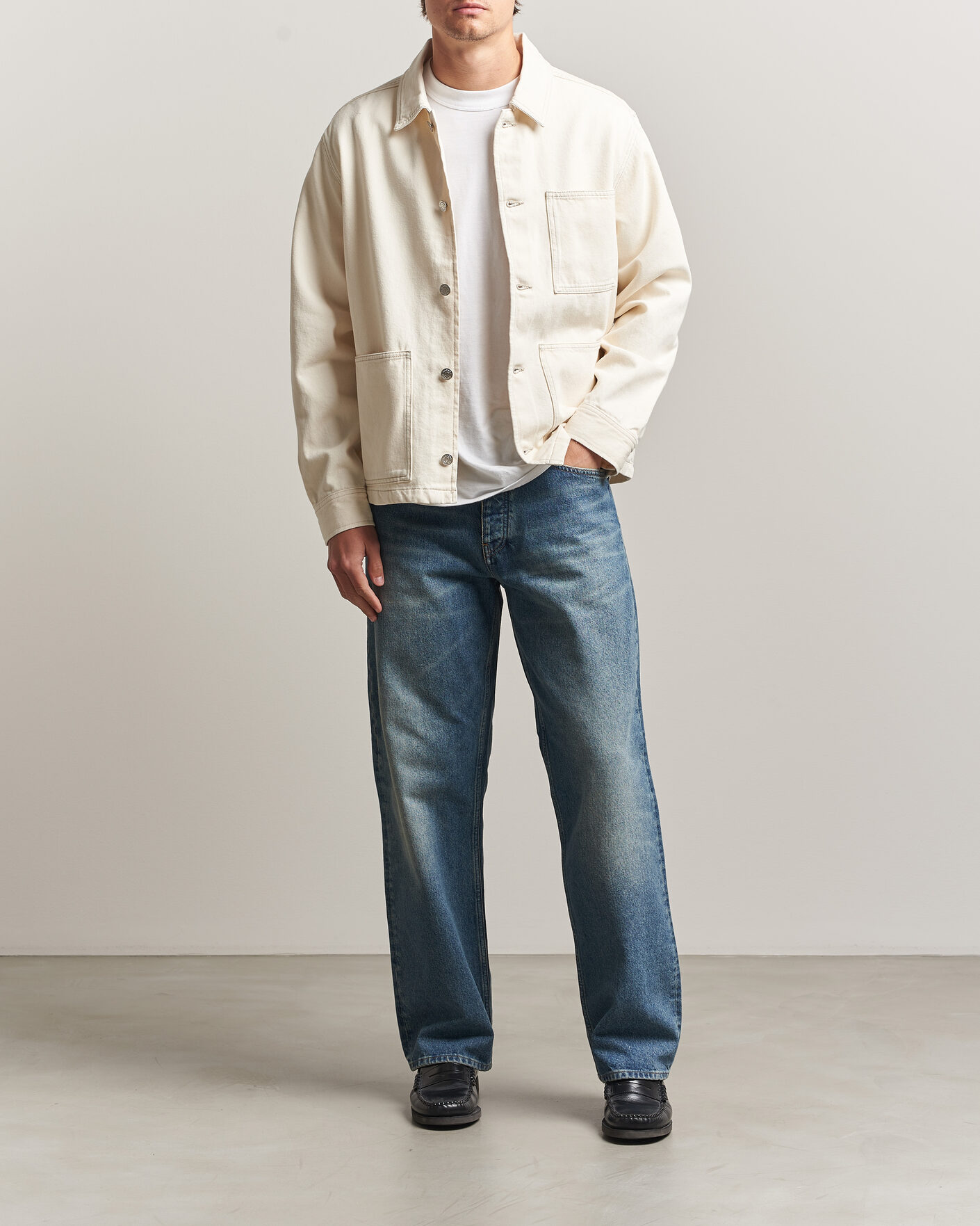 Mies | Kauluspaidat | Samsøe Samsøe | Chore Denim Overshirt Soft Natural