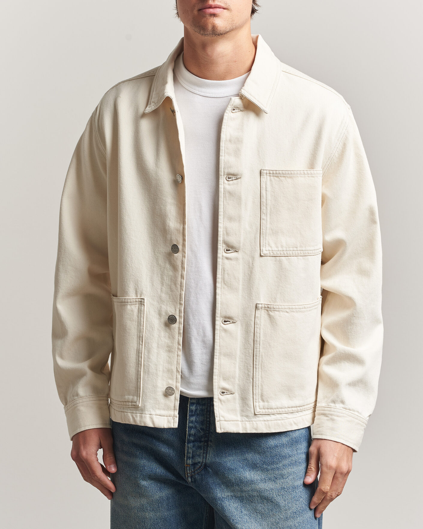 Mies | Kauluspaidat | Samsøe Samsøe | Chore Denim Overshirt Soft Natural