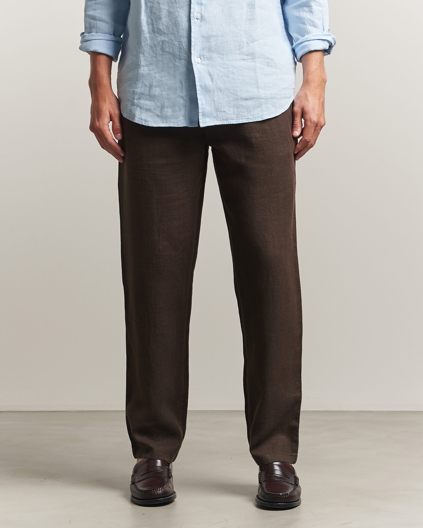 Mies | Housut | Samsøe Samsøe | Jabari Linen Drawstring Trousers Turkish Coffee