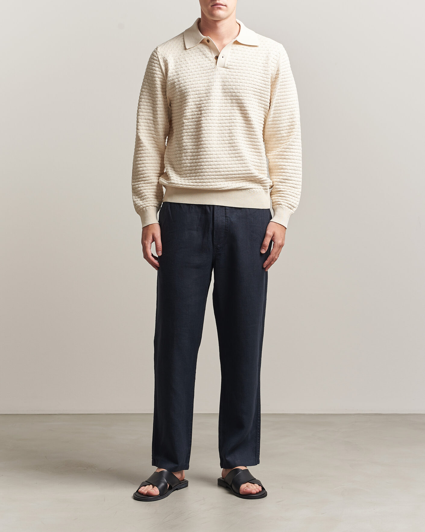 Mies | Housut | Samsøe Samsøe | Jabari Linen Drawstring Trousers Salute Navy
