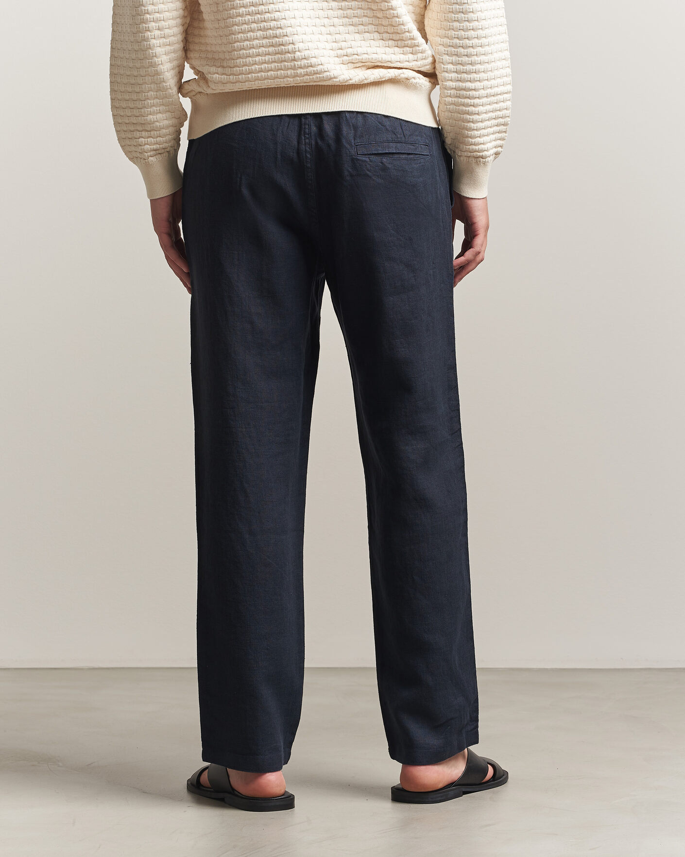 Mies | Housut | Samsøe Samsøe | Jabari Linen Drawstring Trousers Salute Navy