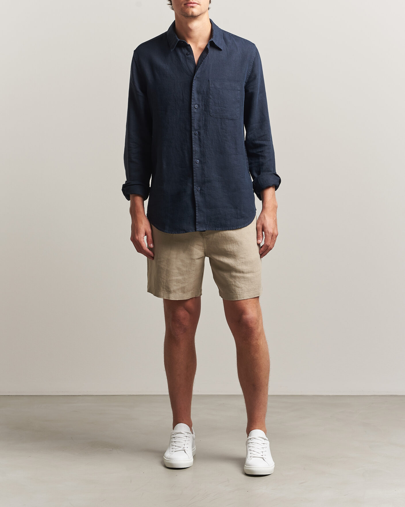 Mies | Shortsit | Samsøe Samsøe | Jabari Linen Drawstring Shorts Aluminum