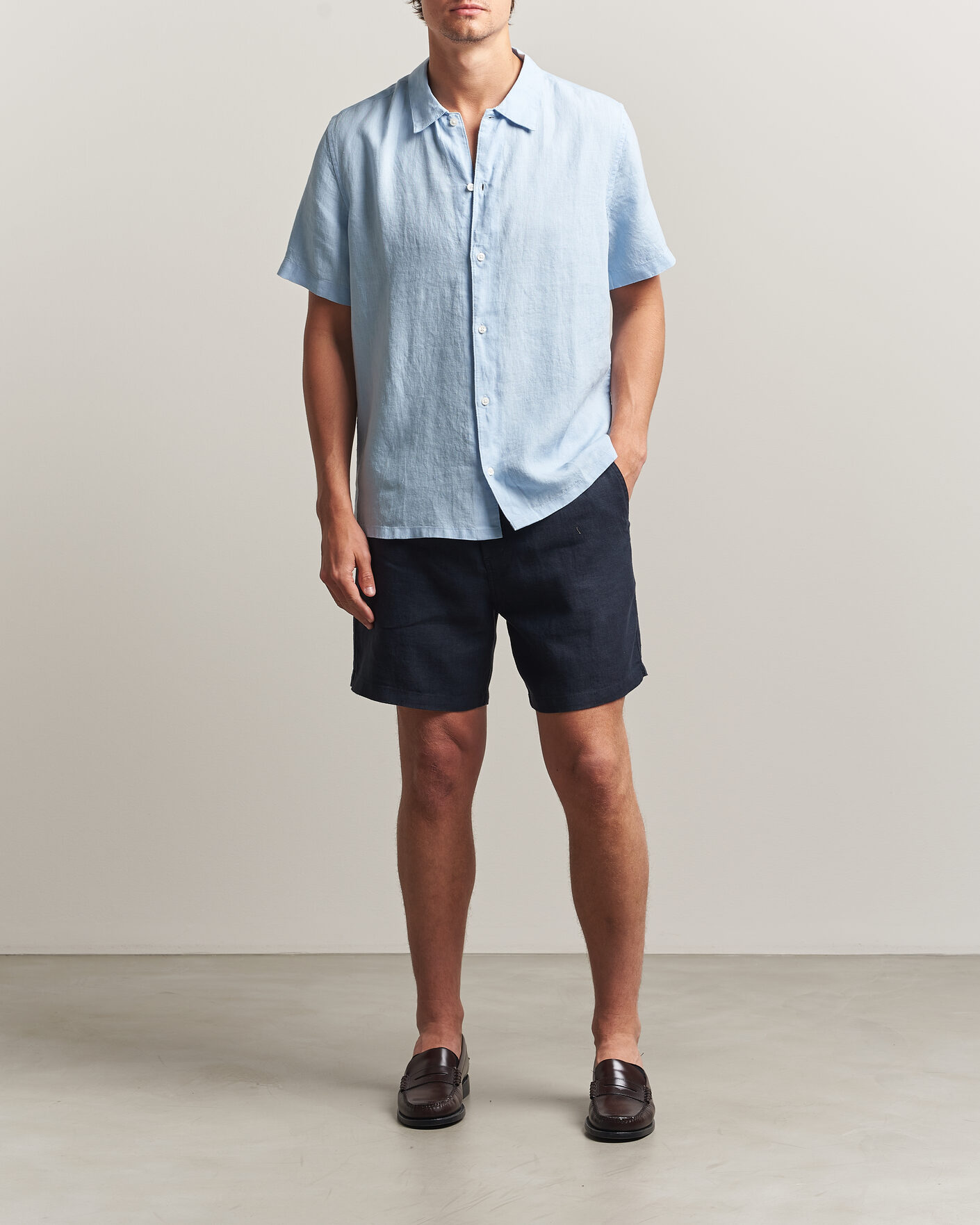 Mies | Shortsit | Samsøe Samsøe | Jabari Linen Drawstring Shorts Salute Navy