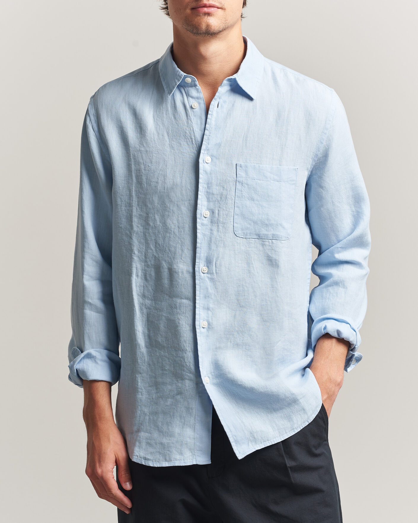 Mies | Kauluspaidat | Samsøe Samsøe | Liam Linen Shirt Windsurfer