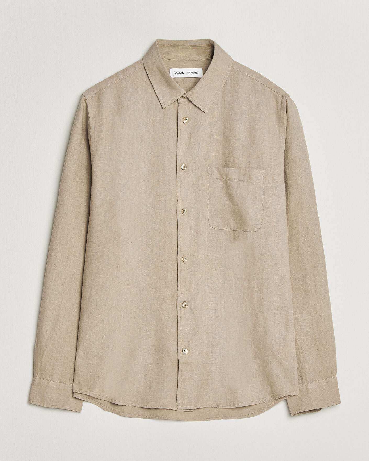 Mies | Kauluspaidat | Samsøe Samsøe | Liam Linen Shirt Aluminum