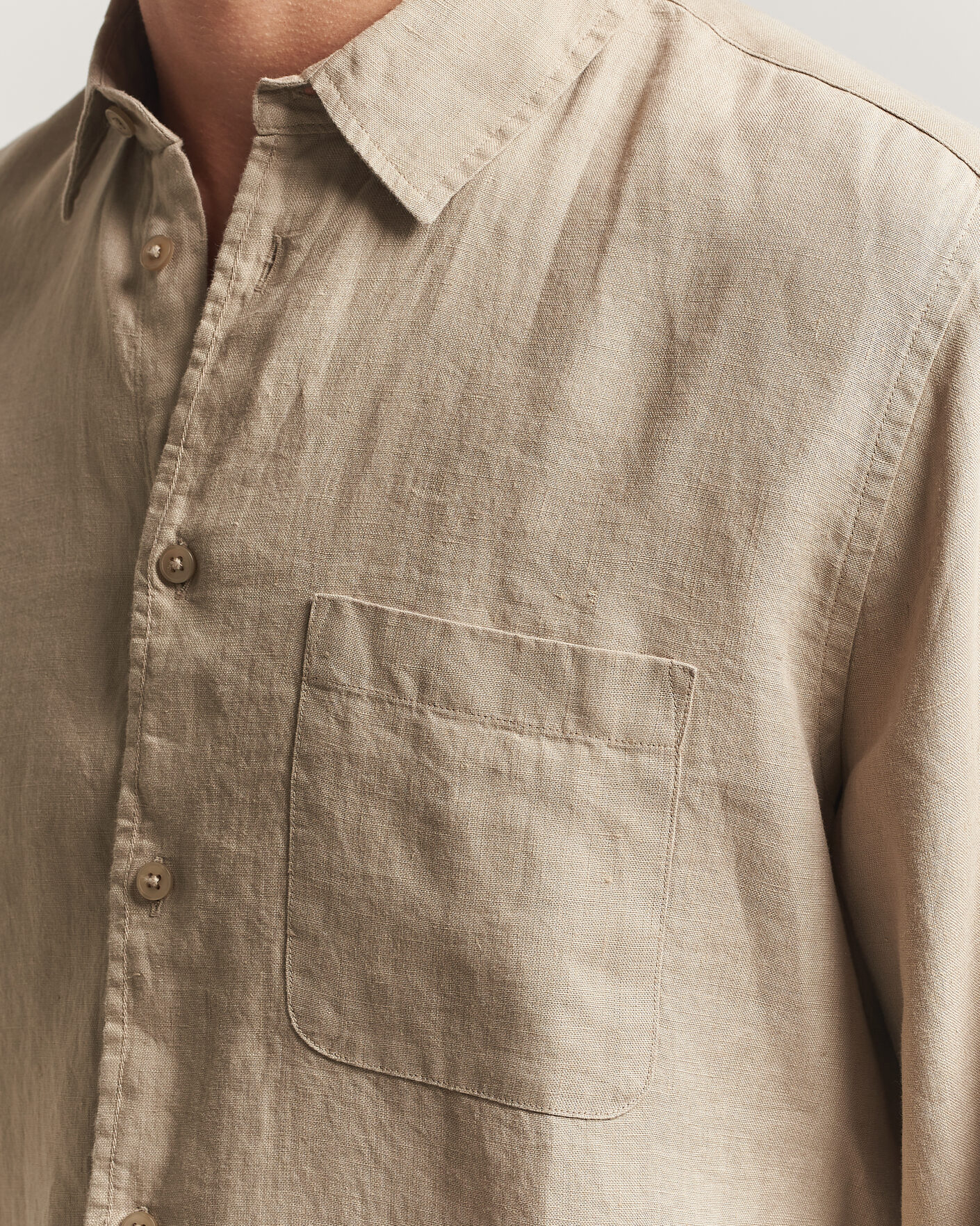 Mies | Kauluspaidat | Samsøe Samsøe | Liam Linen Shirt Aluminum