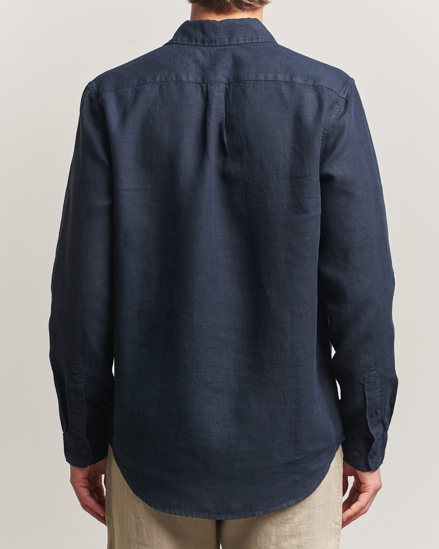Mies | Kauluspaidat | Samsøe Samsøe | Liam Linen Shirt Salute Navy