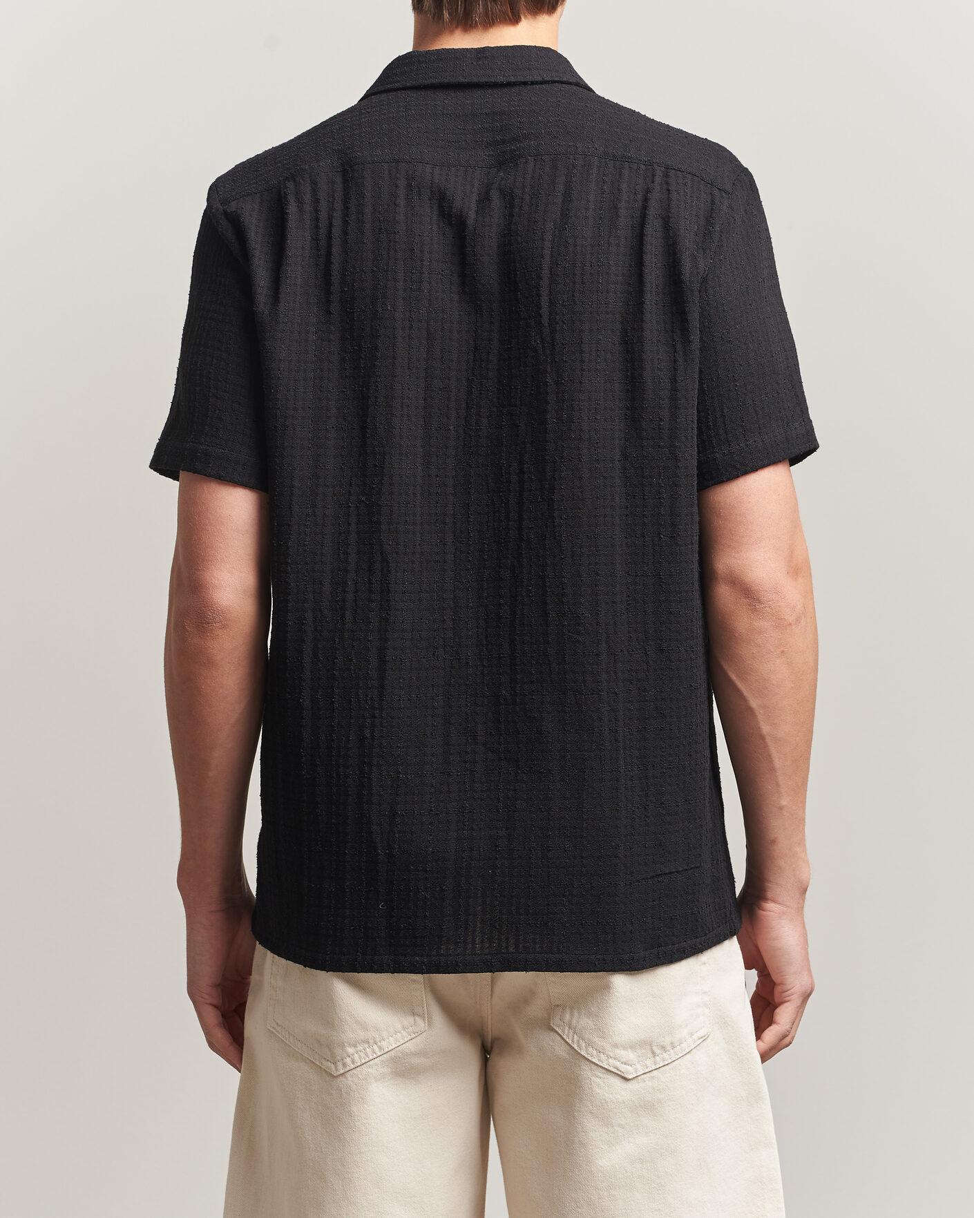 Mies | Kauluspaidat | Samsøe Samsøe | Avan Structured Short Sleeve Shirt Black