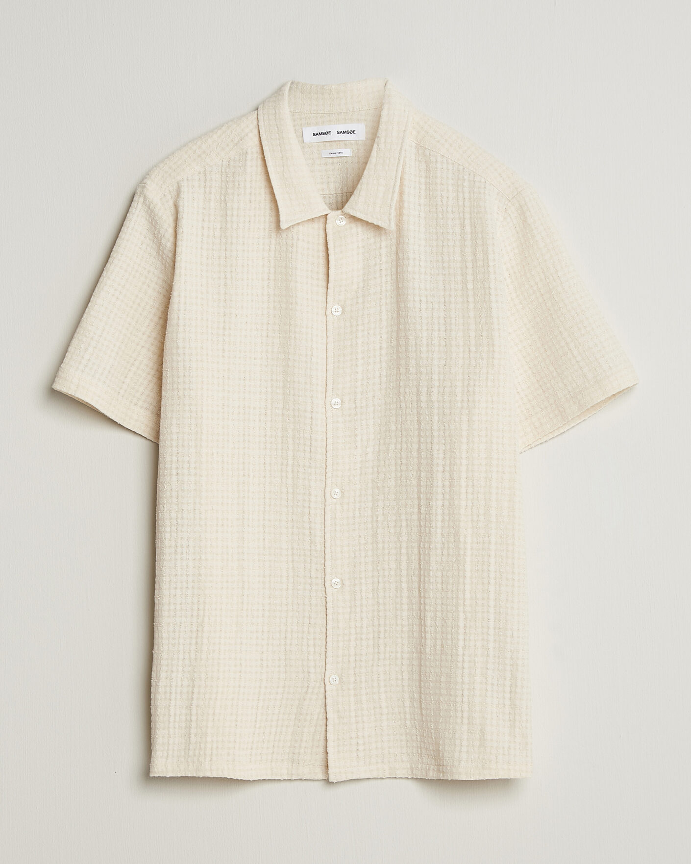 Mies | Kauluspaidat | Samsøe Samsøe | Avan Structured Short Sleeve Shirt Clear Cream