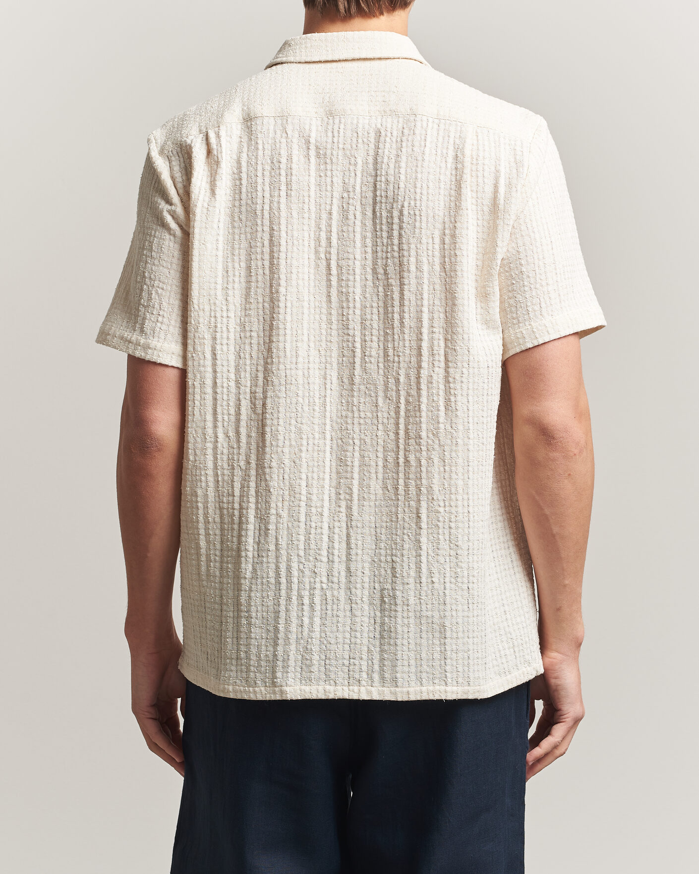 Mies | Kauluspaidat | Samsøe Samsøe | Avan Structured Short Sleeve Shirt Clear Cream