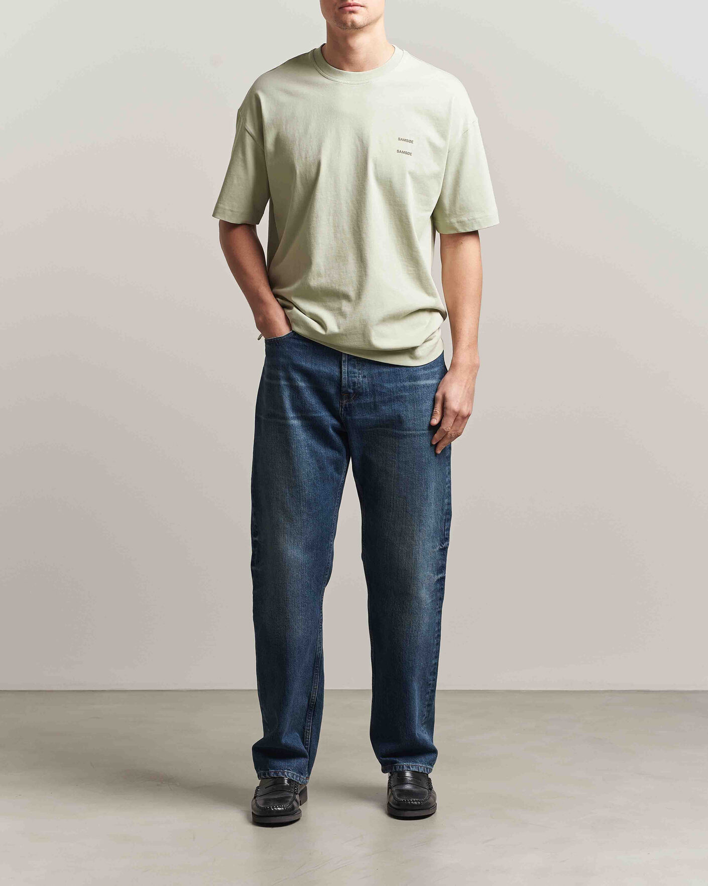 Mies | T-paidat | Samsøe Samsøe | Joel Organic Cotton T-Shirt Desert Sage